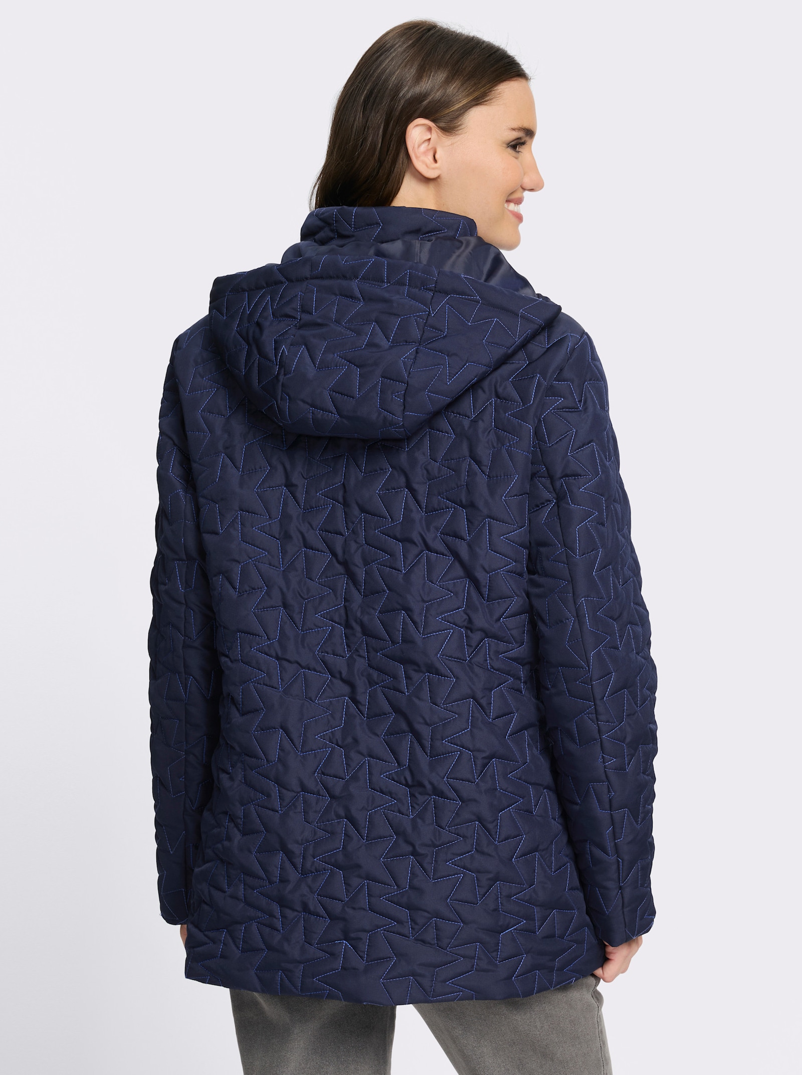 Steppjacke mit 2-Wege-Reißverschluss - marine