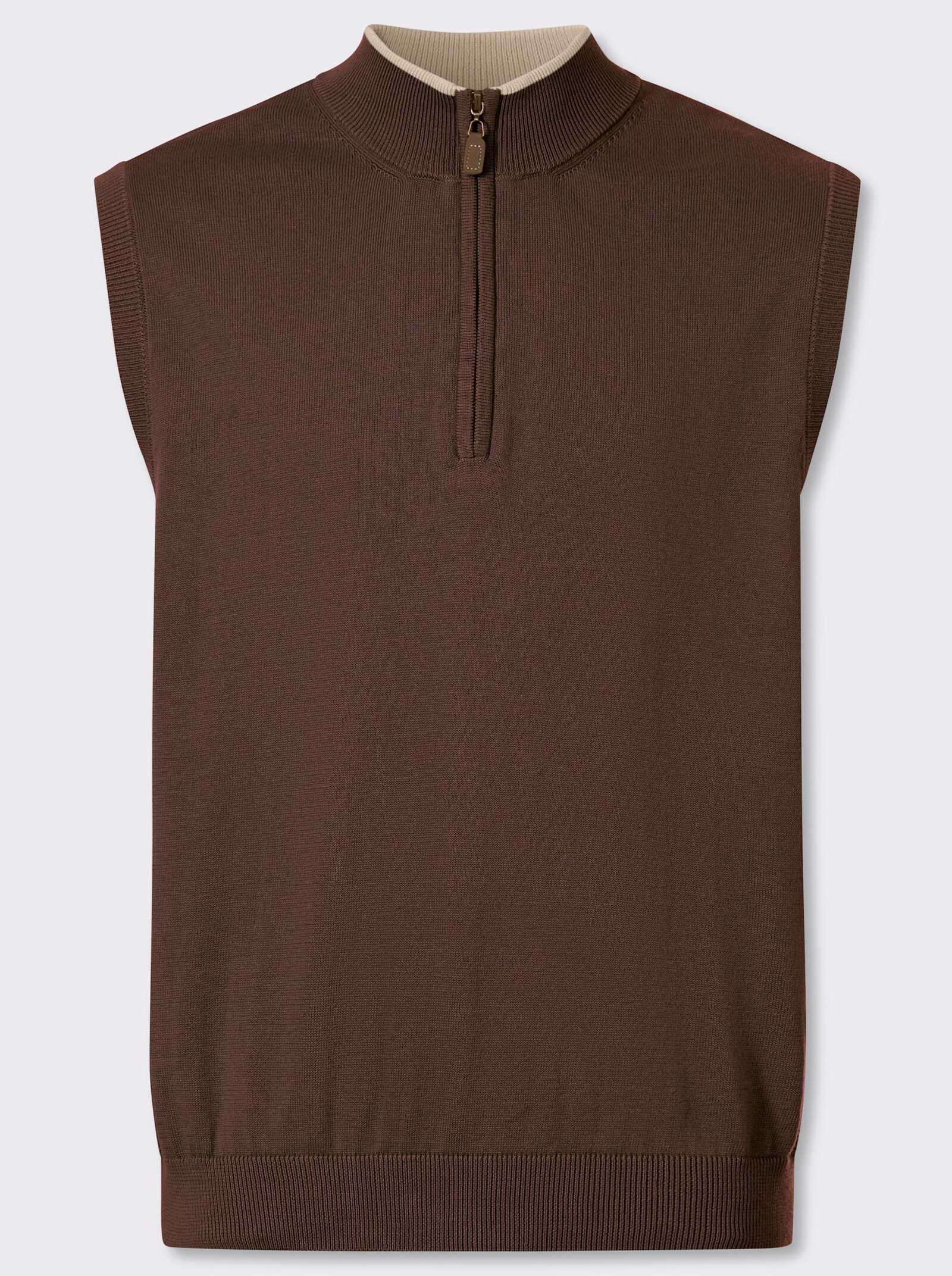 Catamaran Pullunder mit Stehkragen und Reißverschluss - schoko