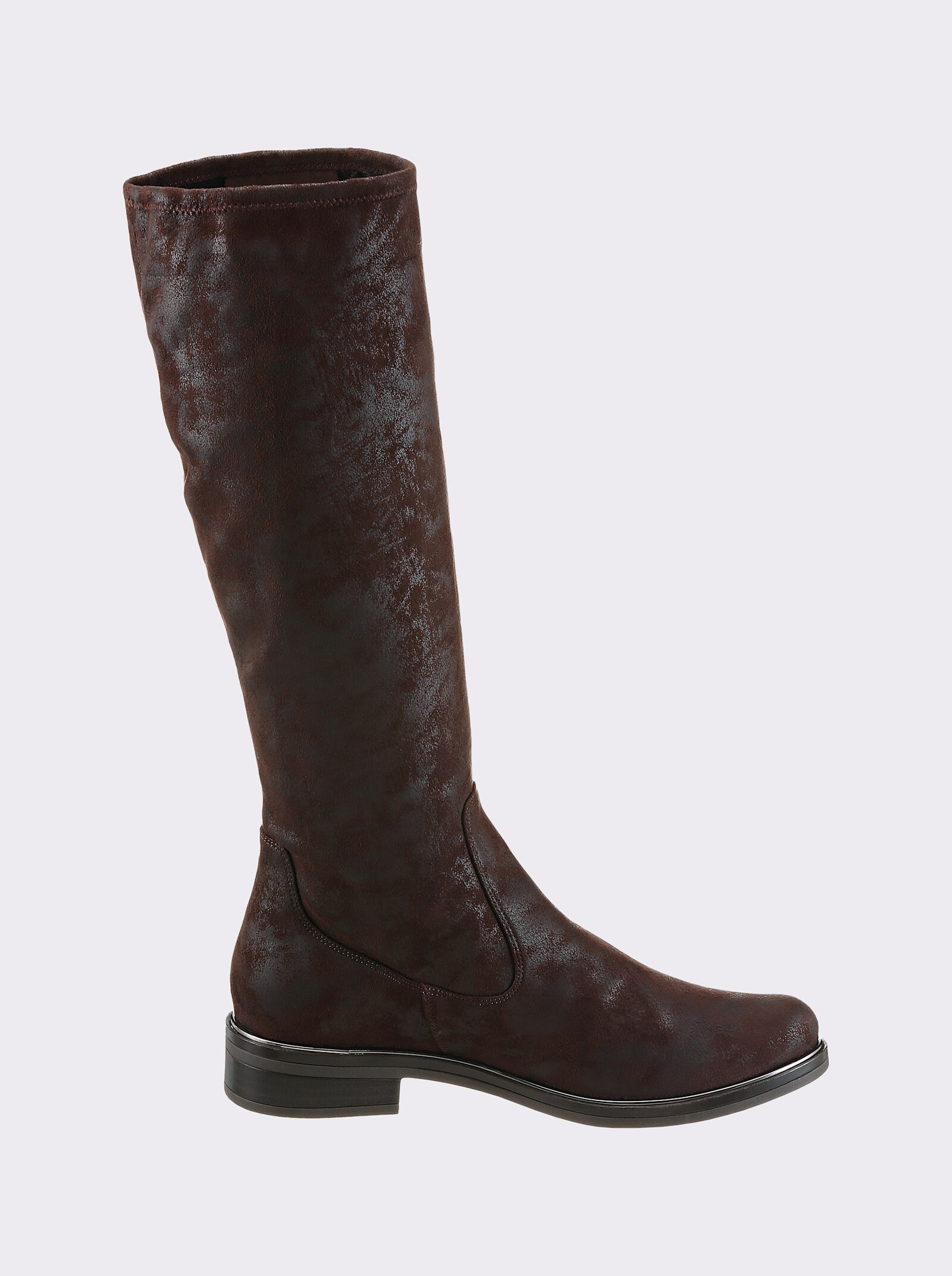 Caprice Stiefel in Schlupfform mit Stretch-Einsatz - schoko