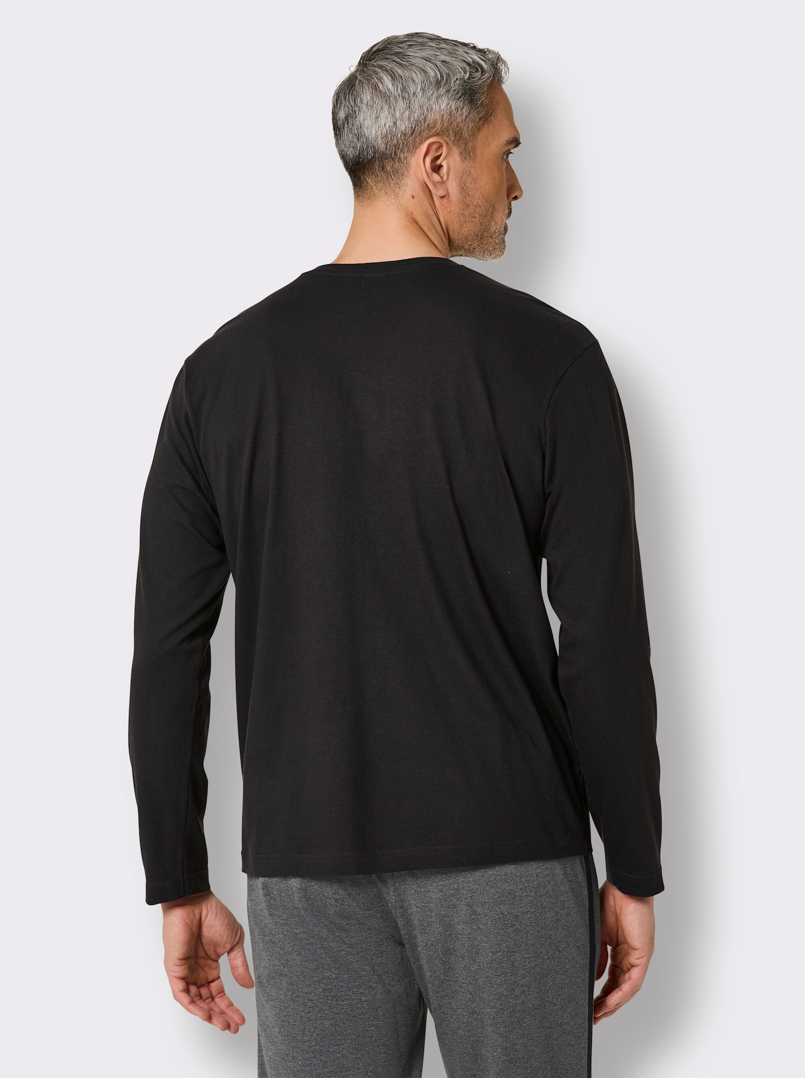 wäschepur men Schlafanzug-Shirt - schwarz