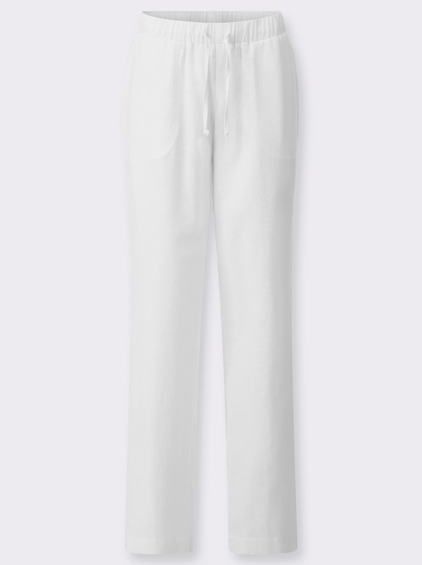 Schlupfhose mit Bindeband - weiss