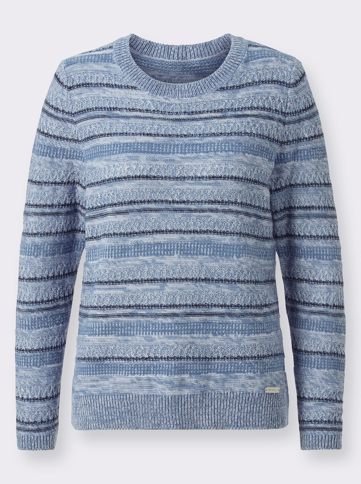 Pullover met lange mouwen - donkerblauw/ecru gemêleerd