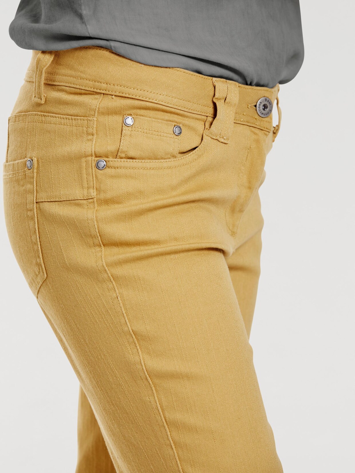 Linea Tesini Pantalon push-up - jaune or