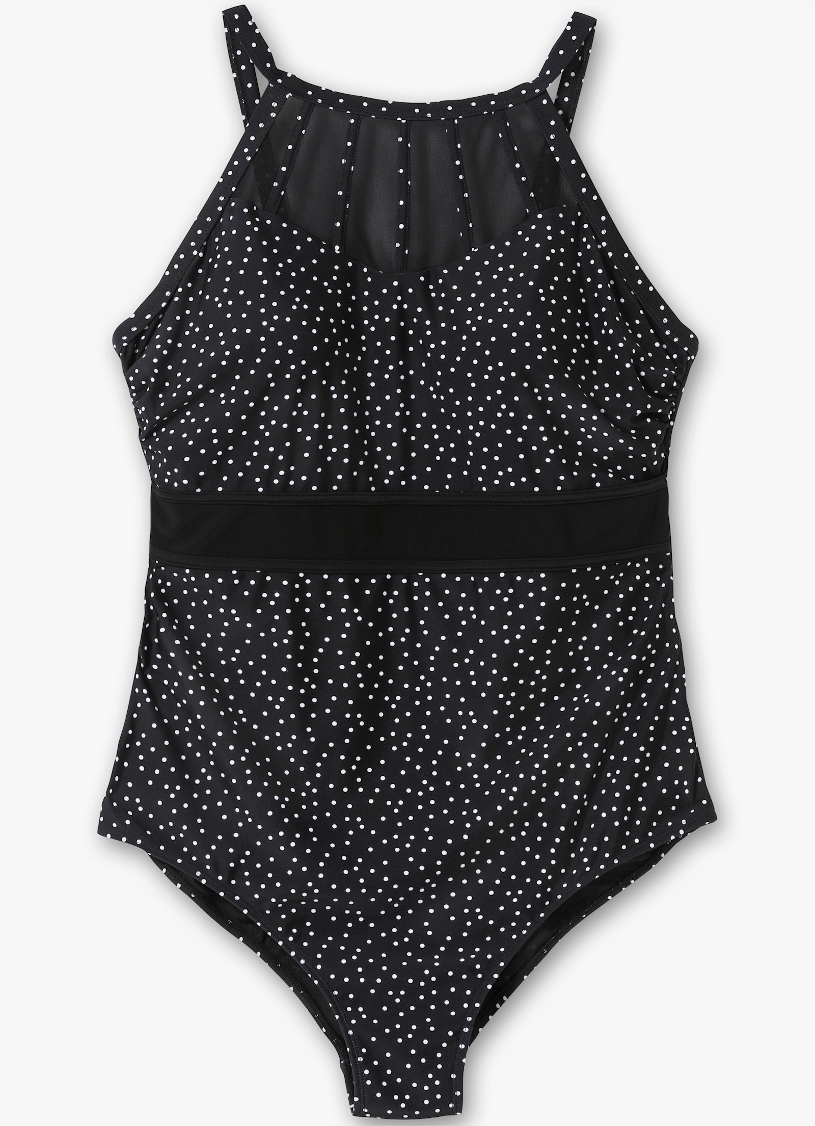 sheego Badpak met shaping-effect - zwart gestippeld