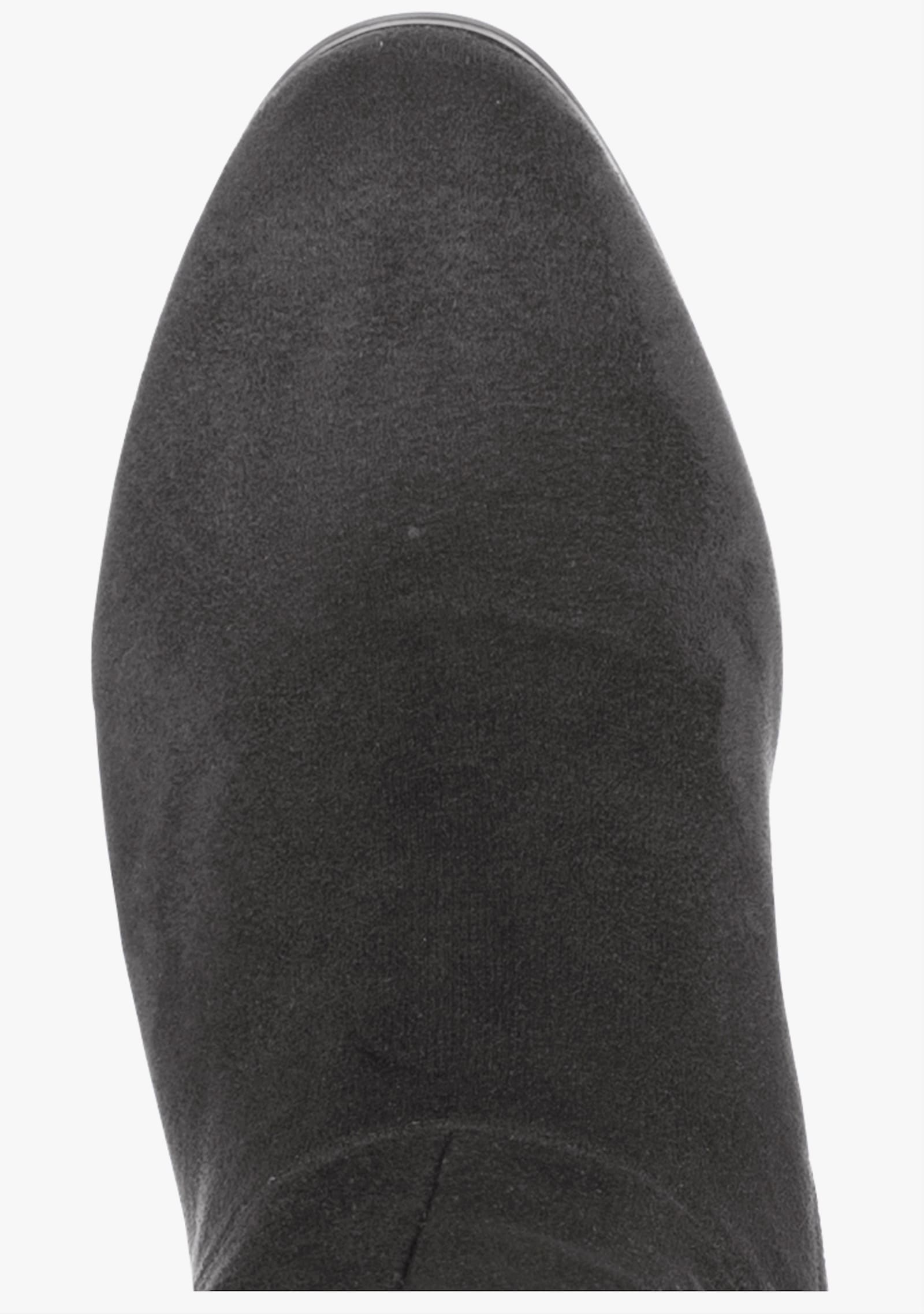 sheego Weitschaftstiefel aus Velours-Lederimitat - grau