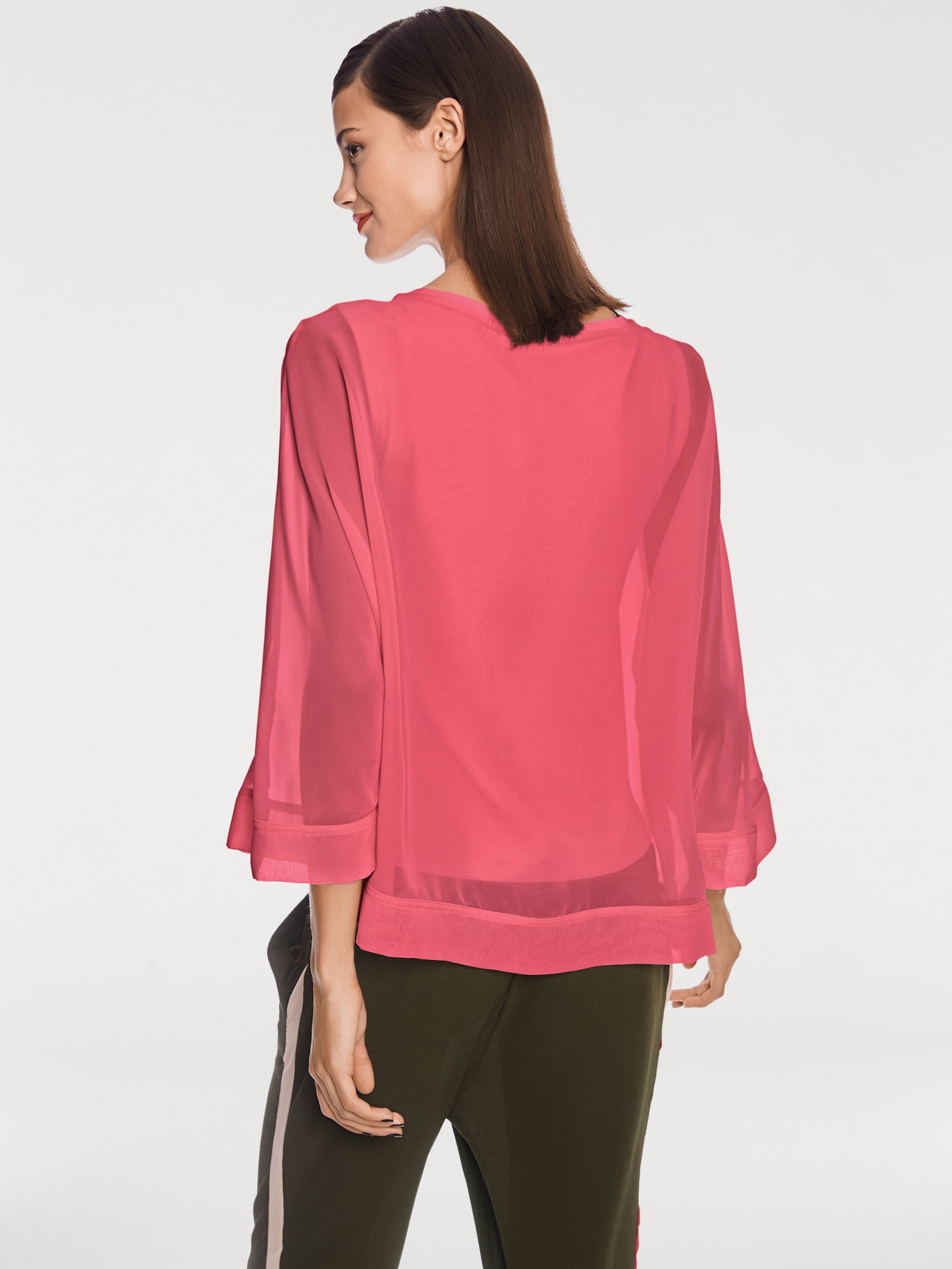 heine Blusenshirt mit Fledermausärmeln - himbeere