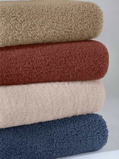 Teddyjacke mit weitenregulierbarer Kapuze - champagner