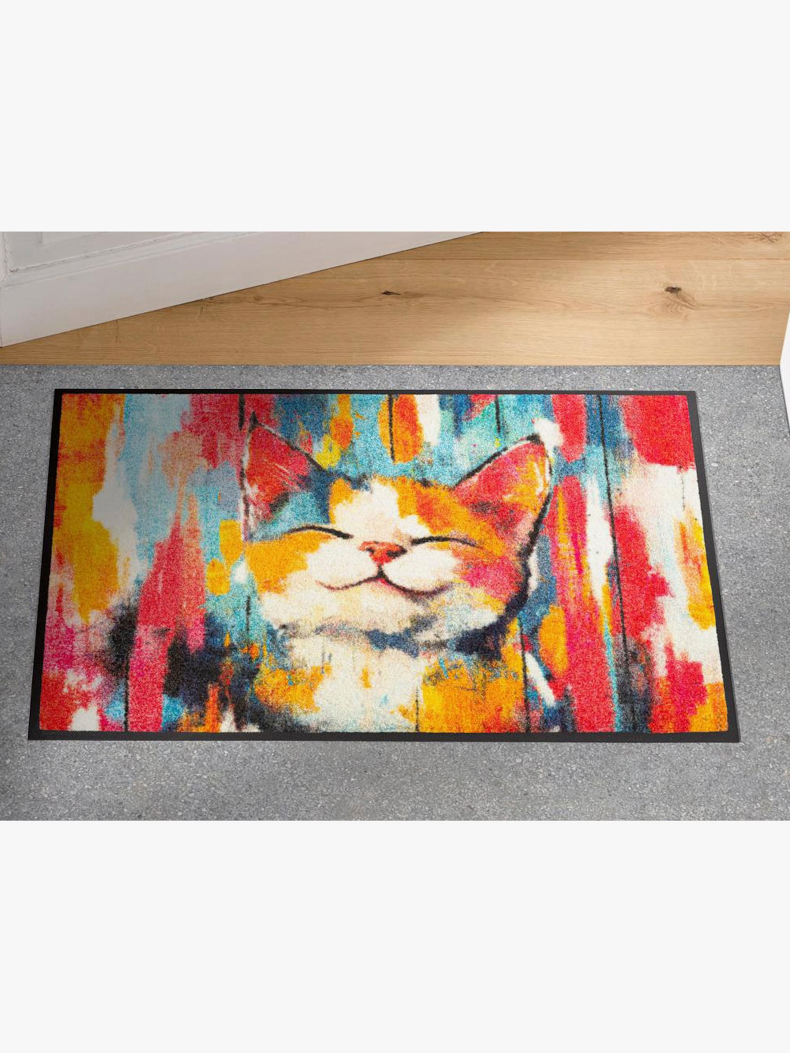 wash+dry by Kleen-Tex Fußmatte - rot-bunt