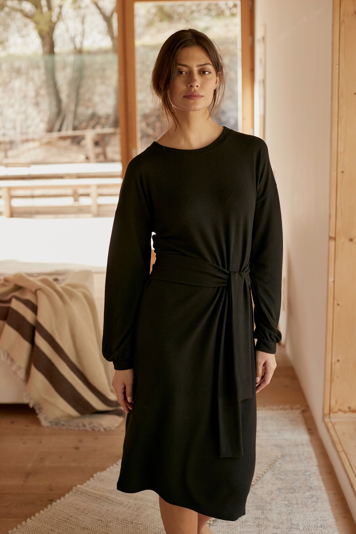 LASCANA Robe en tricot - noir