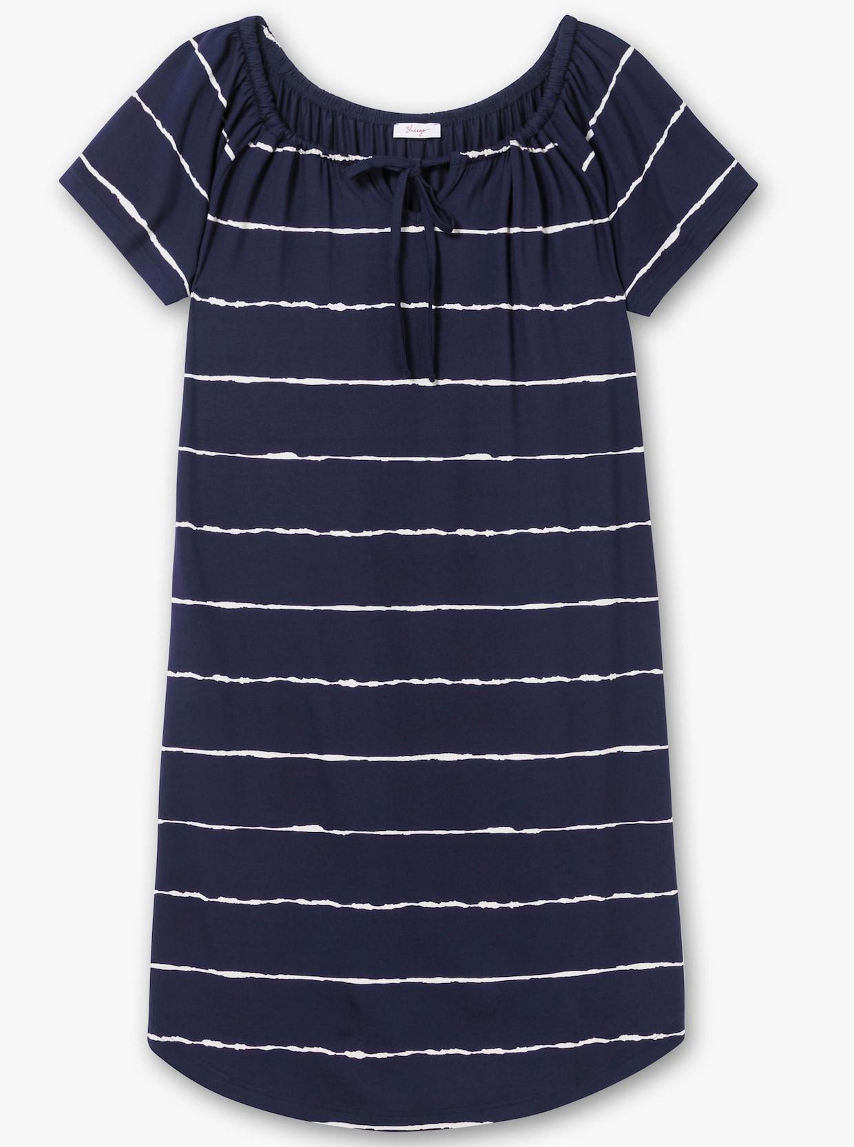 sheego Jerseykleid mit Streifenmuster - tiefblau-gestreift