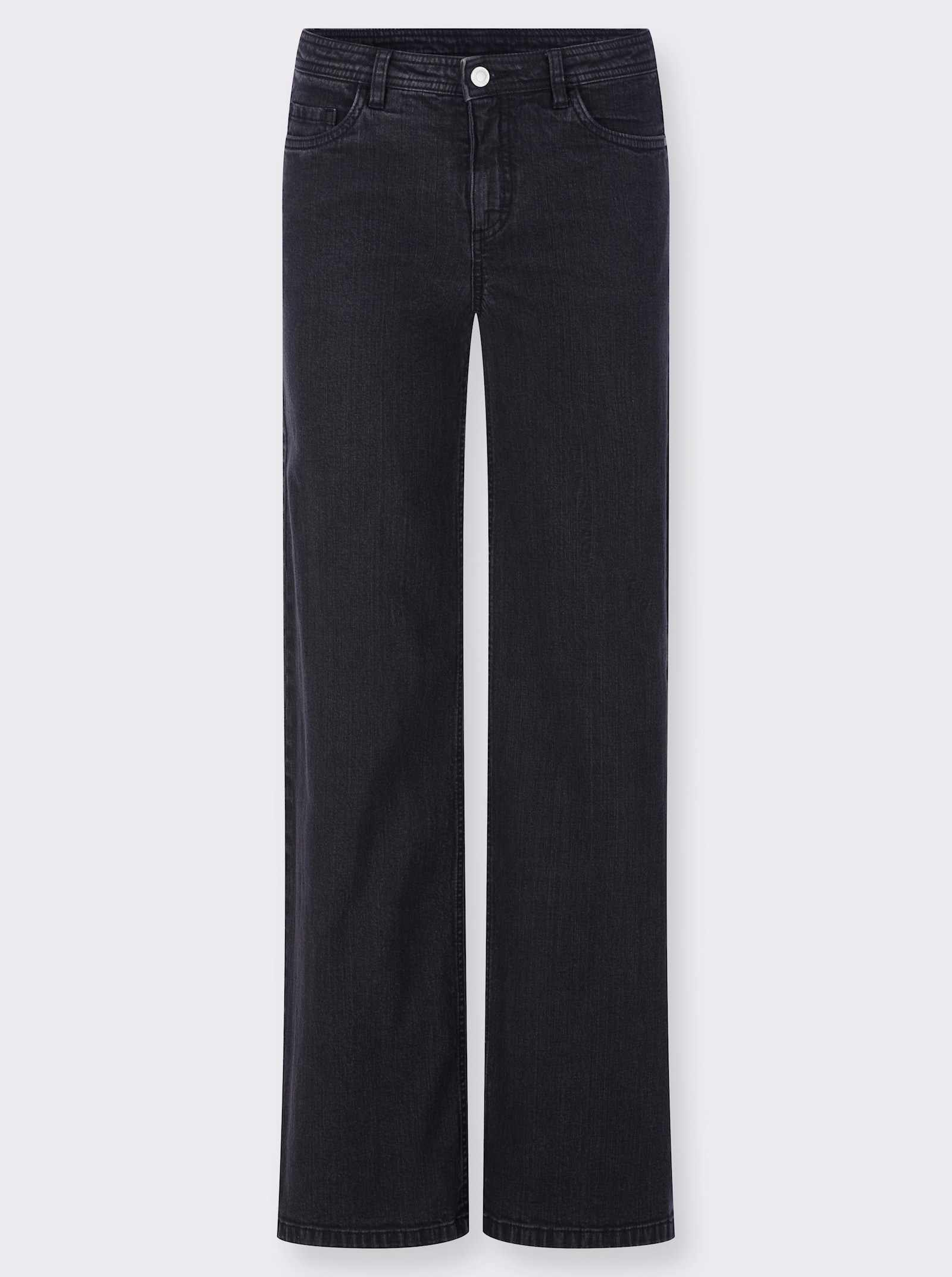 5-Pocket-Jeans mit Kontrastnähten - black denim