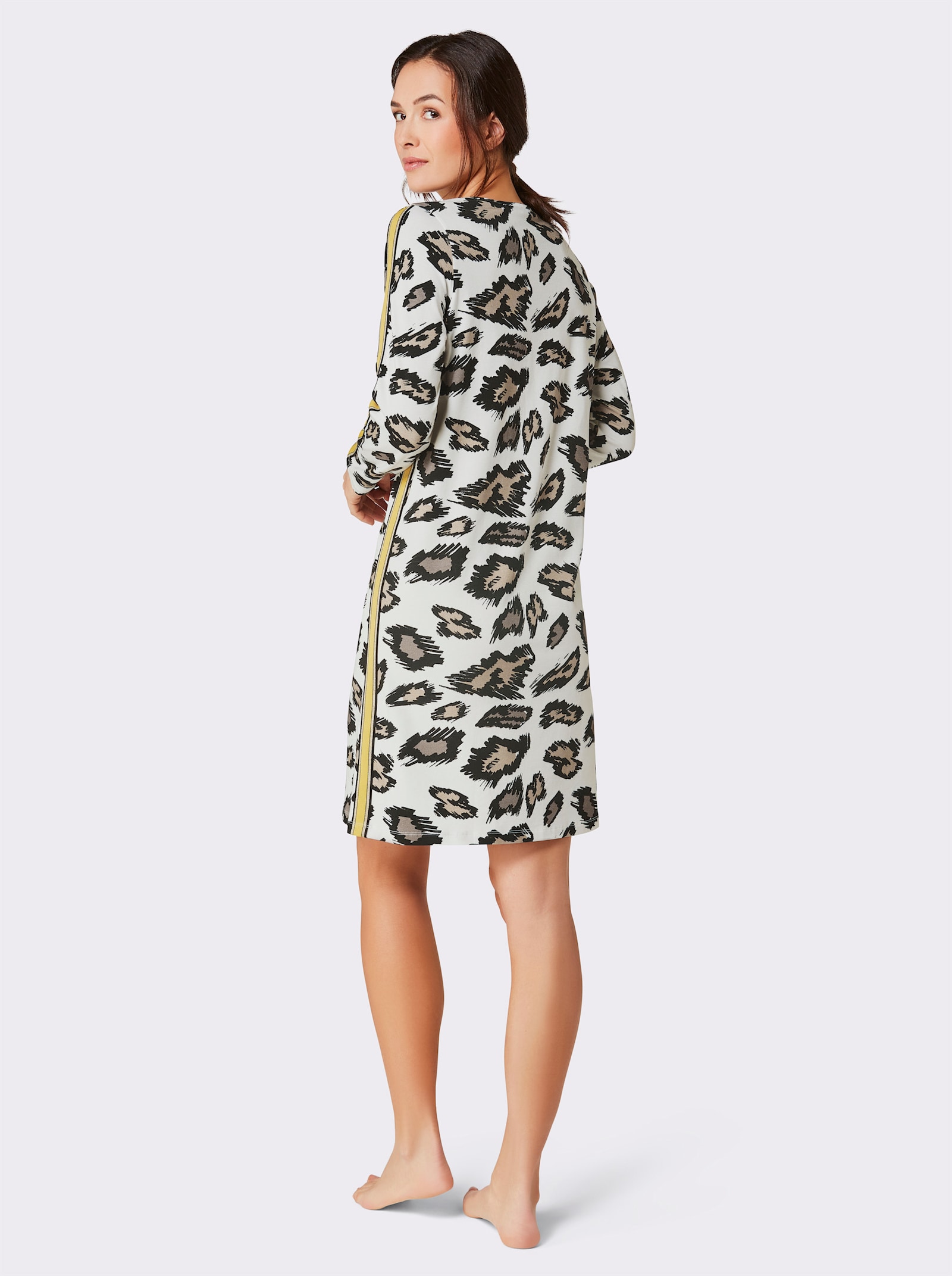 CREATION L PREMIUM Modal Sleepshirt - ecru-schwarz-bedruckt