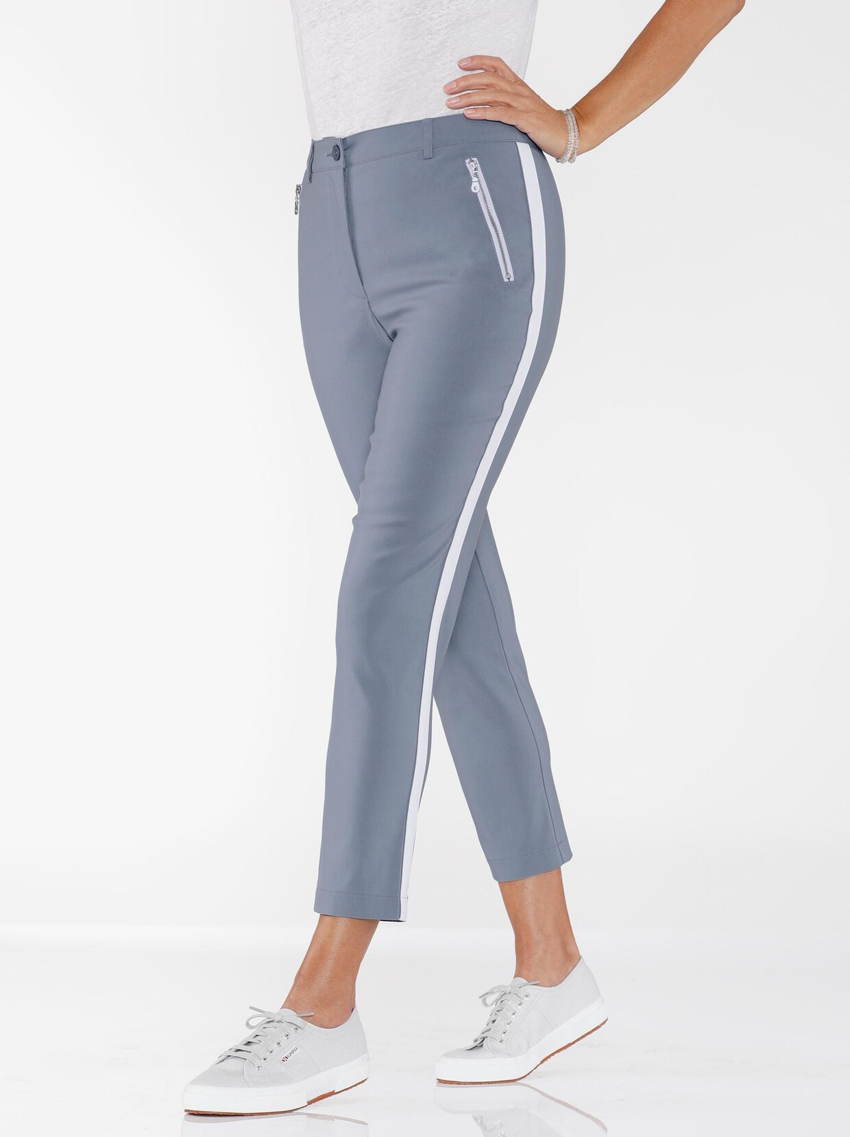 7/8-Hose - taubenblau