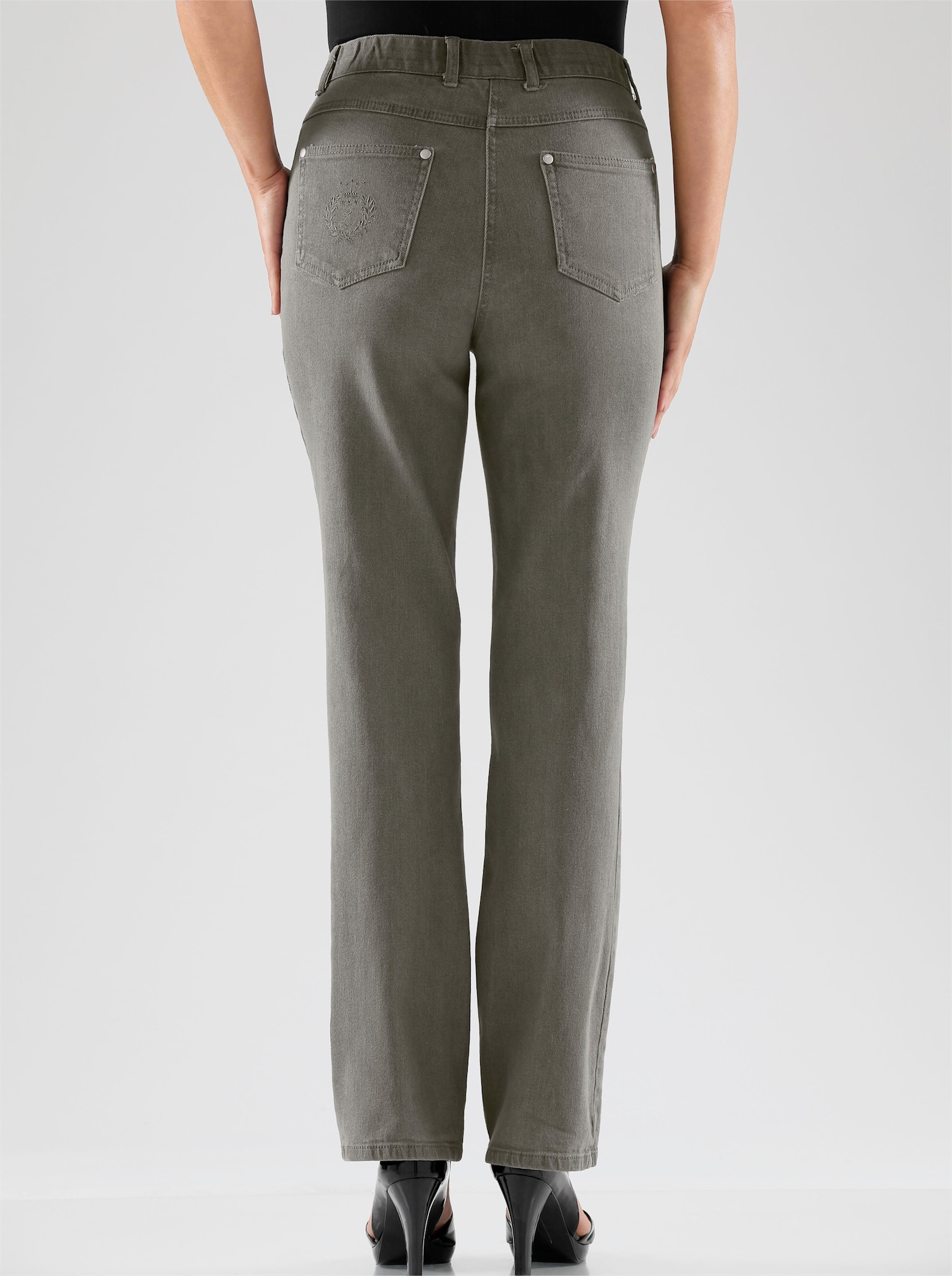 5-Pocket-Jeans mit innenliegendem Dehnbund - grey-denim