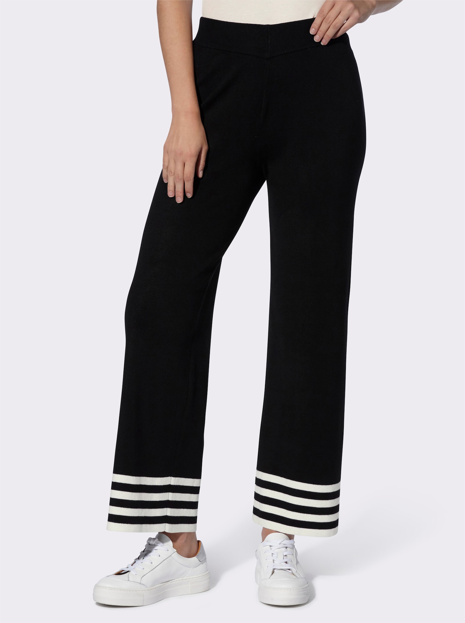 heine Strickhose Mit Rundum-Dehnbund - schwarz