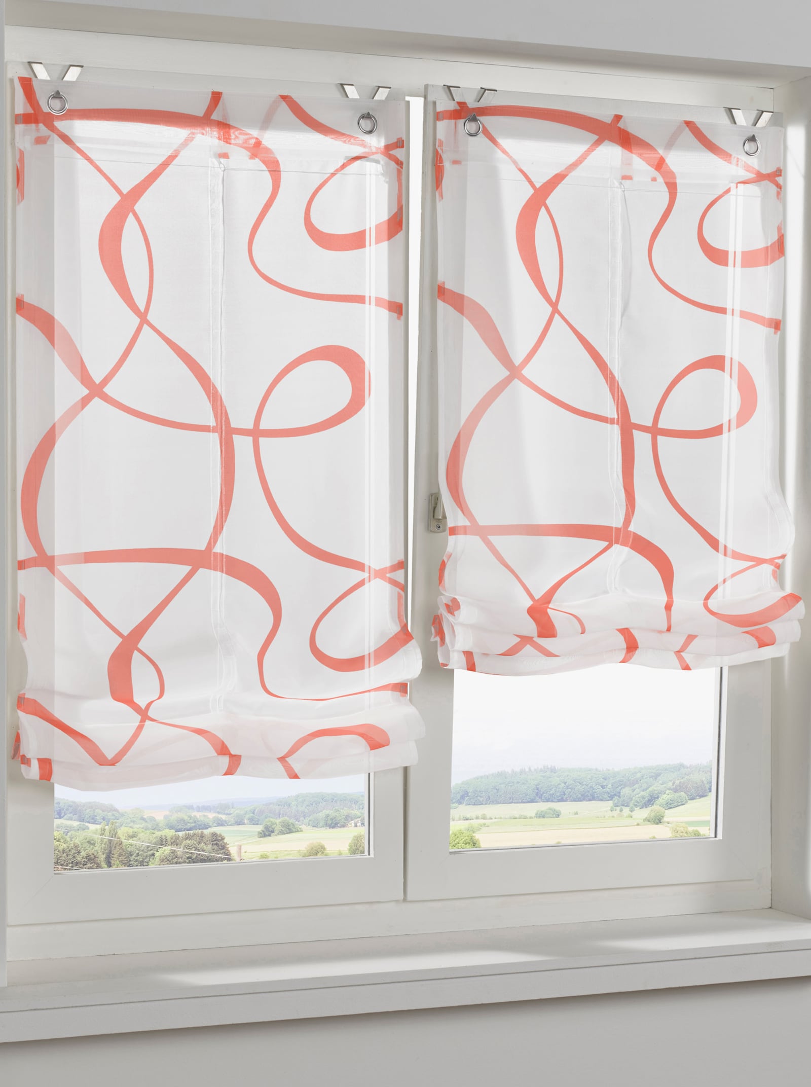 heine home Raffrollo - weiß-rot