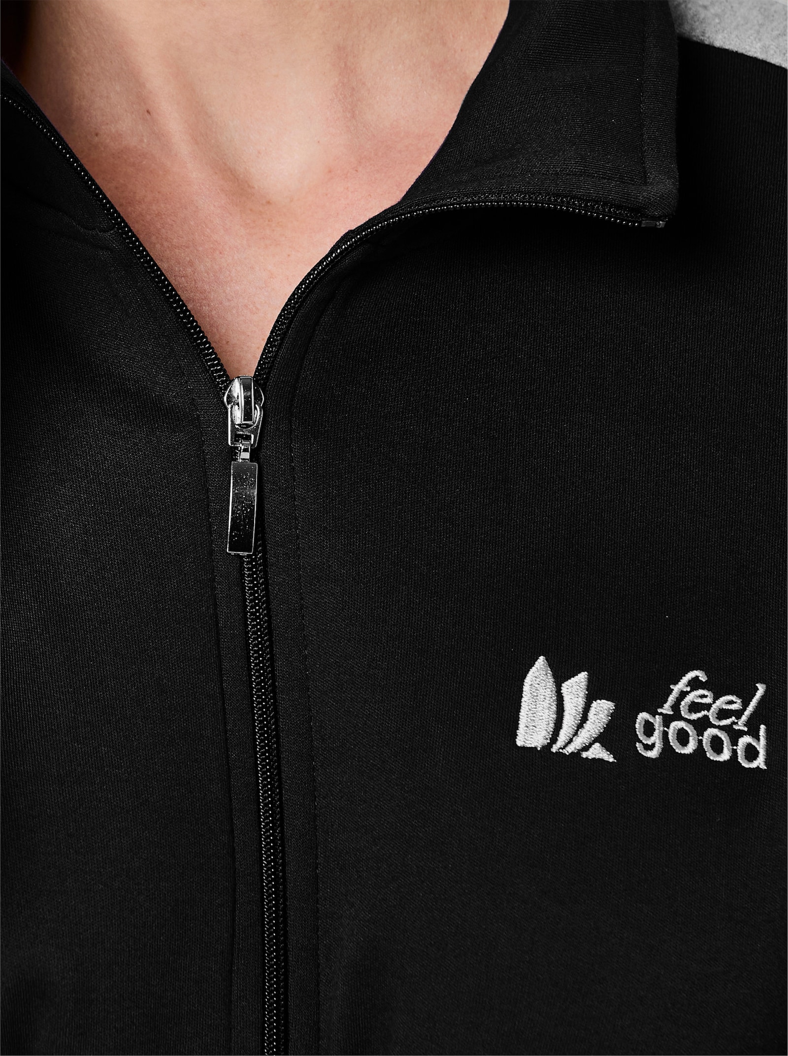 feel good Jacke - schwarz-steingrau