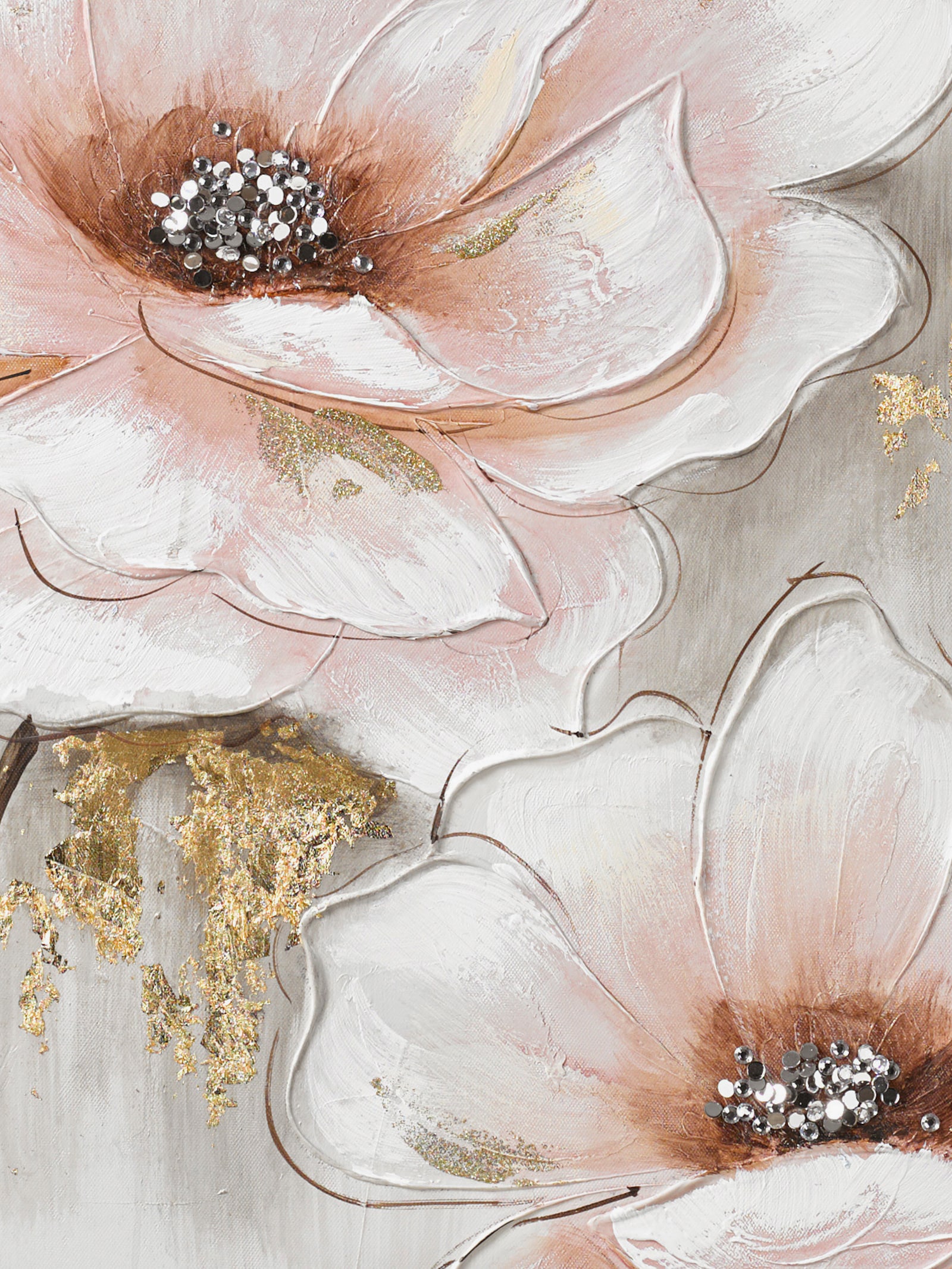 heine home Origineel schilderij - taupe/roze