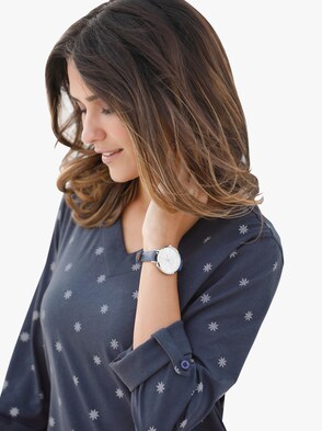 Shirt - nachtblau-bedruckt