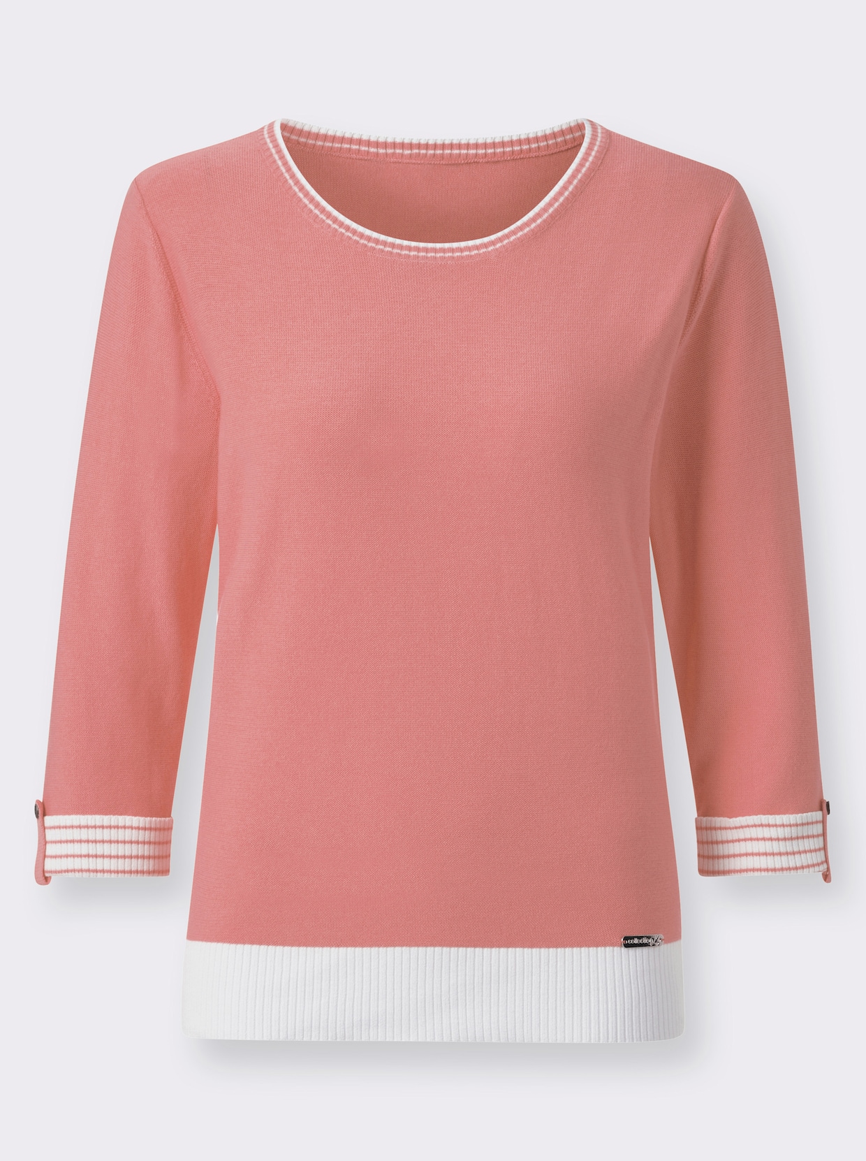 Pullover met 3/4-mouwen - rozenkwarts