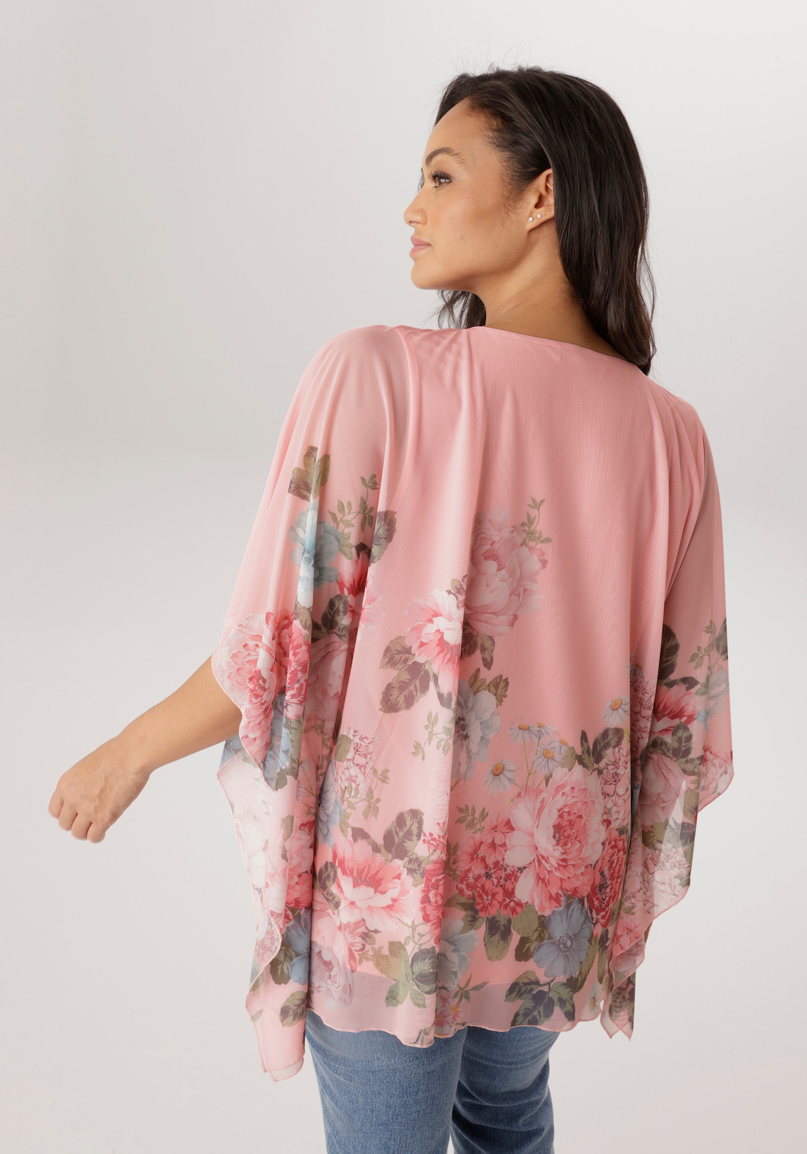 Aniston PLUS Blusenshirt - rose-grün-hellblau