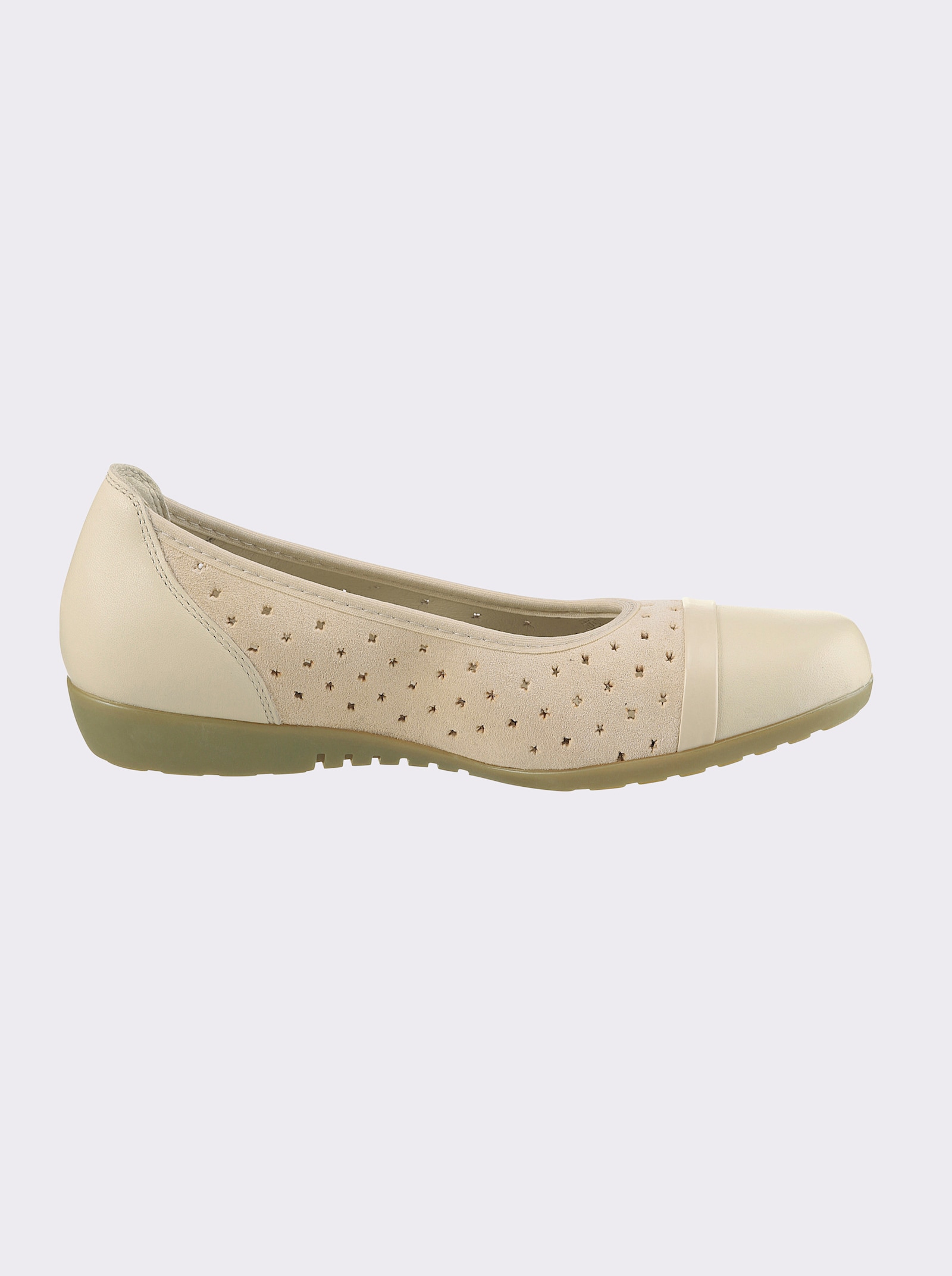 airsoft modern+ Ballerina met luchtgaatjes - champagne