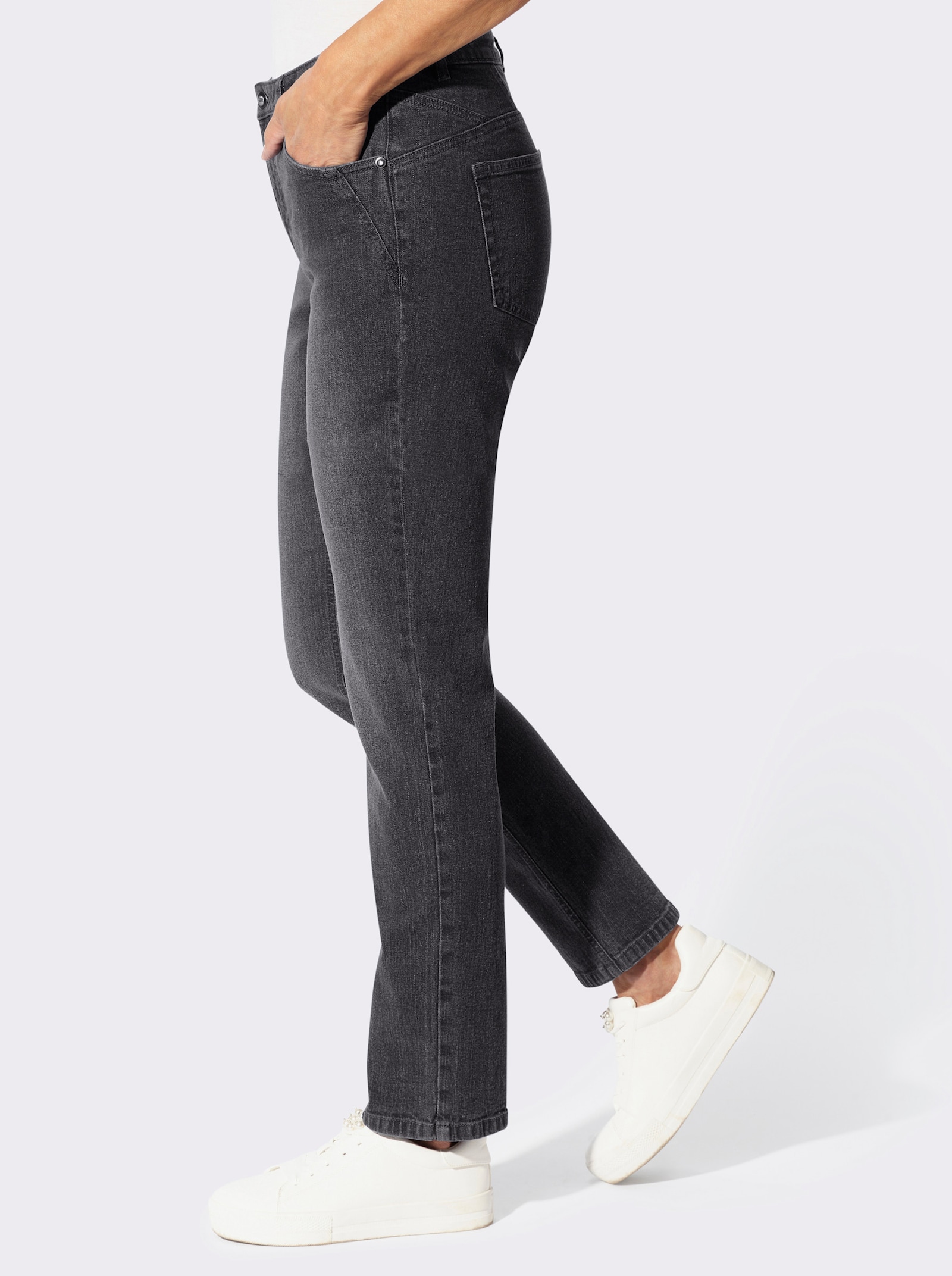 5-Pocket-Jeans mit dezenter Waschung - grey denim