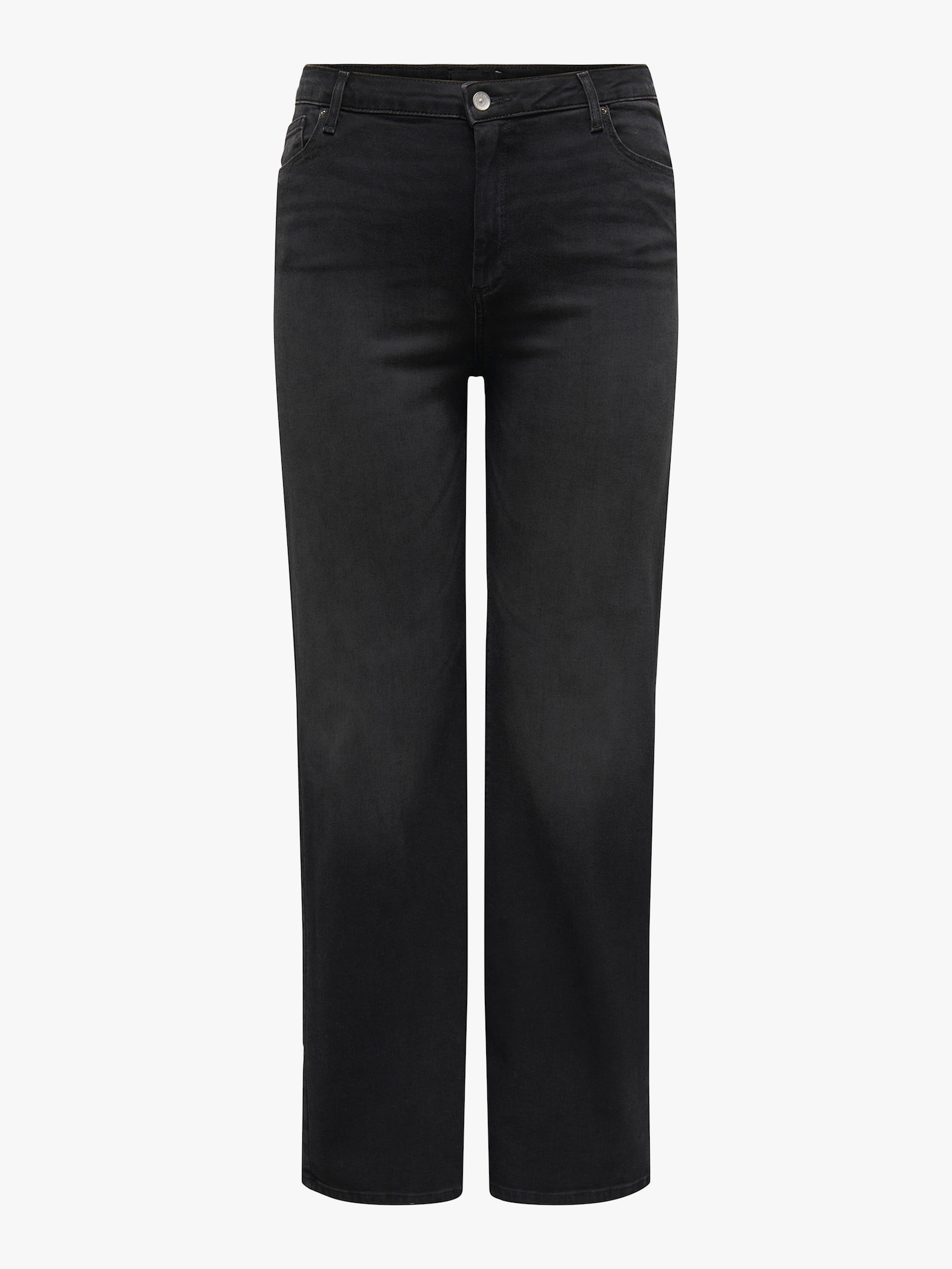 High-waist-Jeans - black denim