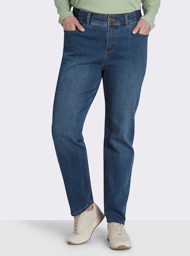 sheego Jeans mit schmalem Bein und Komfortbund - blue-stone-washed