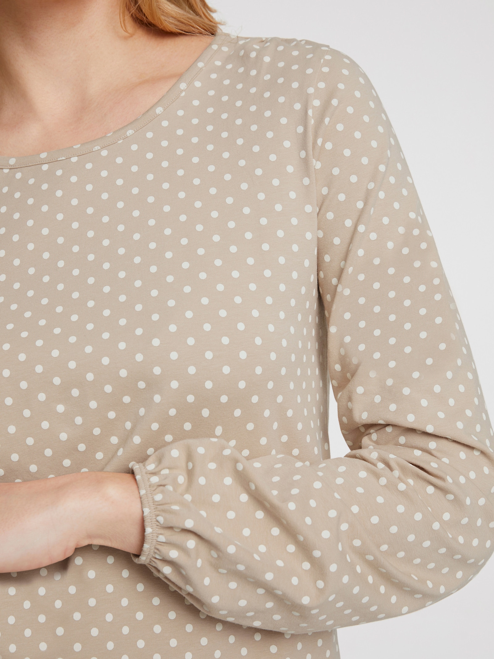 heine T-shirt à manches longues avec bande élastique - gravier