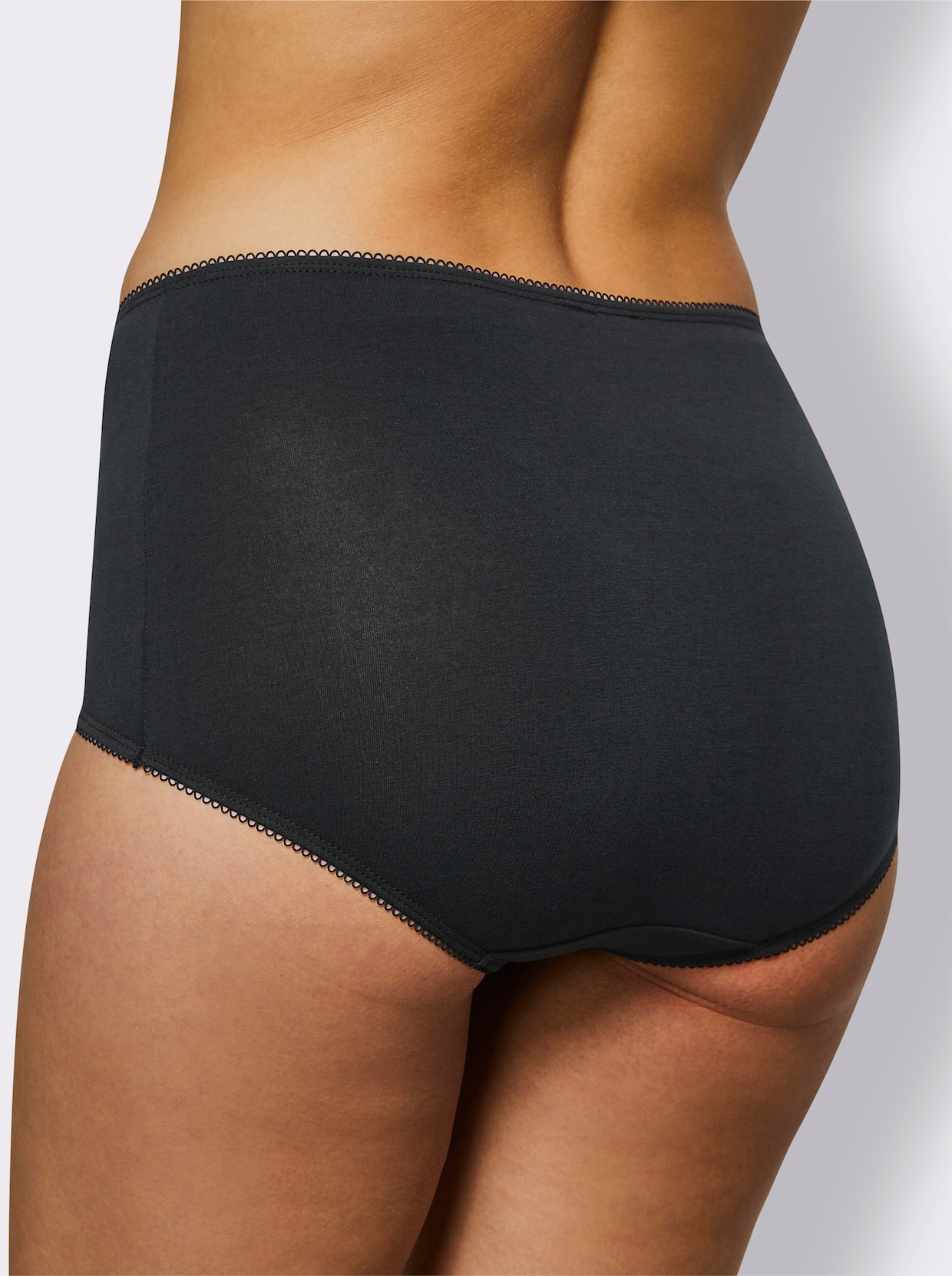 Tailleslip - 2x zwart/wit gedessineerd + 1x zwart + 1x wit