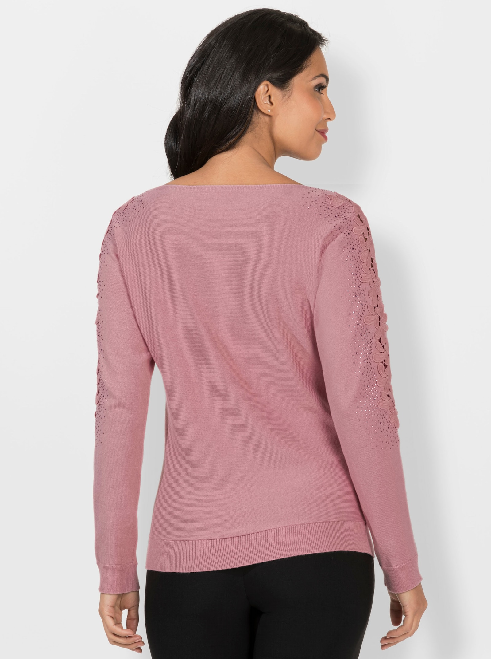 Vleermuistrui met glittersteentjes - hortensia