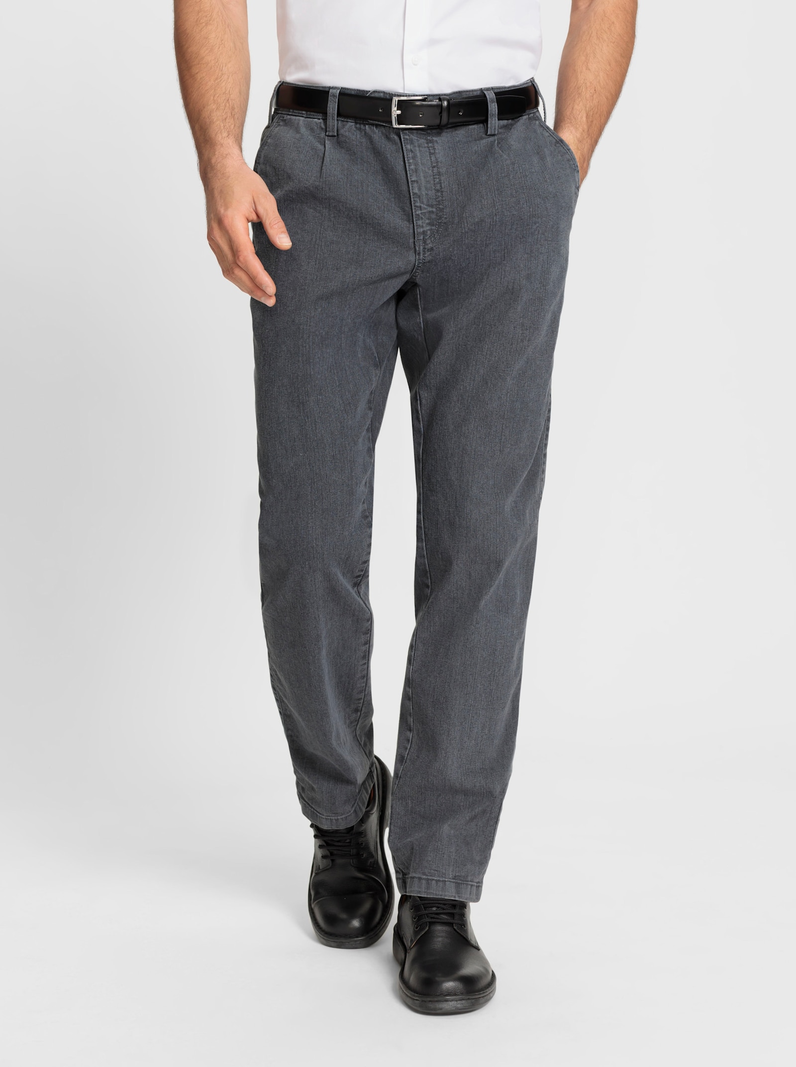 Marco Donati Jeans mit Bundfalten - grau