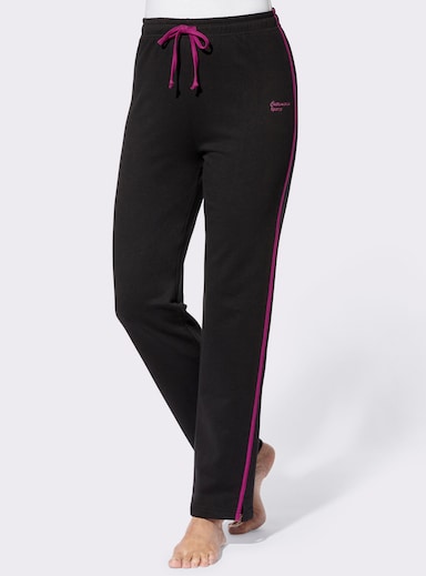 Catamaran Sports Freizeithose mit angerauter Innenseite - schwarz-pink