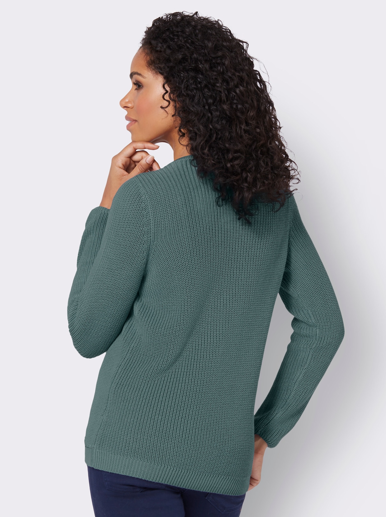 Pullover met ronde hals - jade