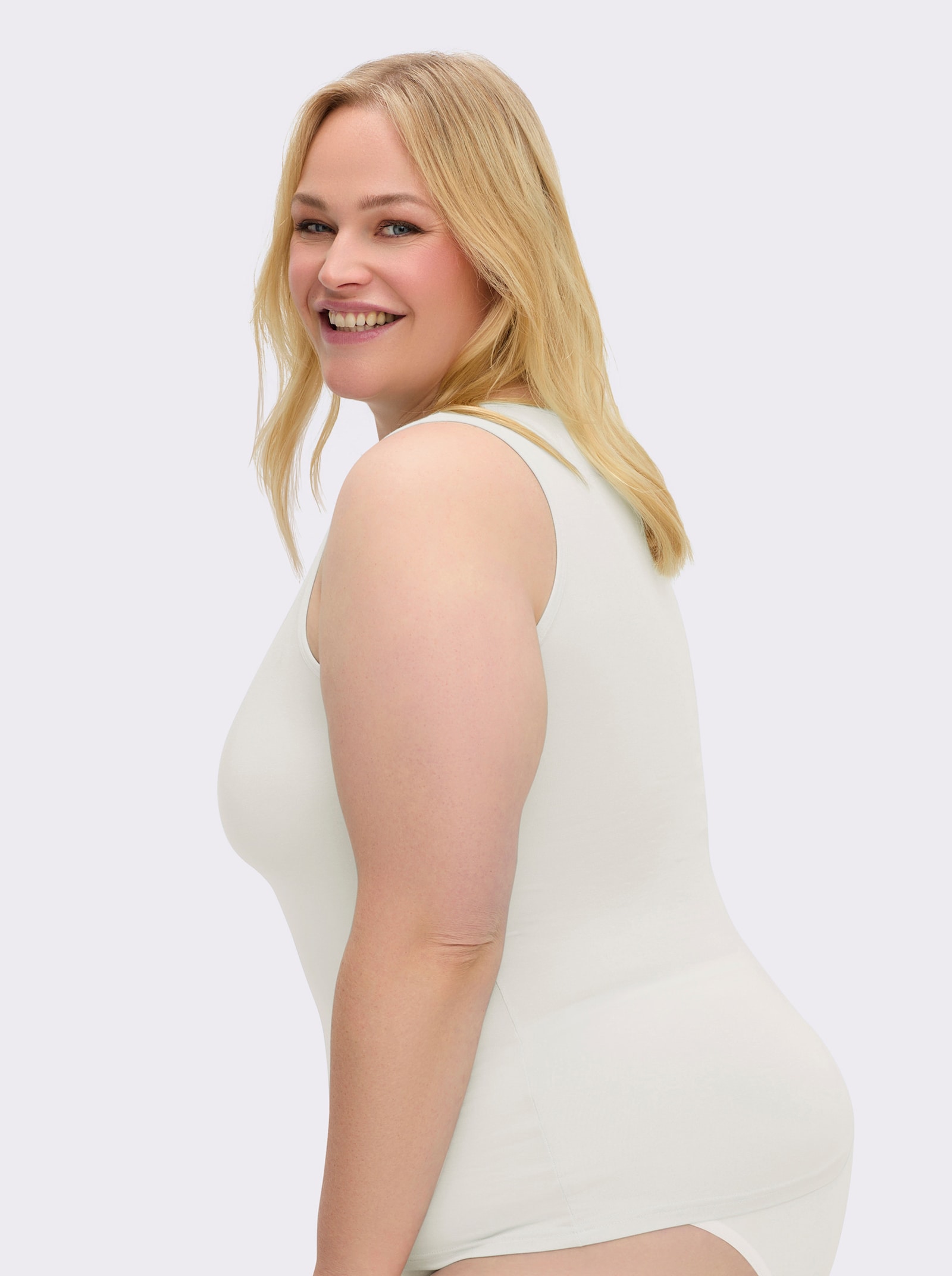 Nina von C. Achselhemd im Doppelpack - champagner