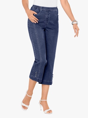 3/4-Jeans - blue-stone-washed
