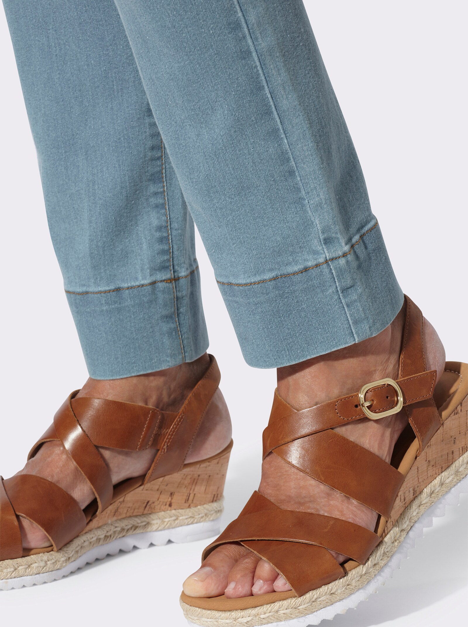 Chinohose in Denim-Qualität - blue-bleached