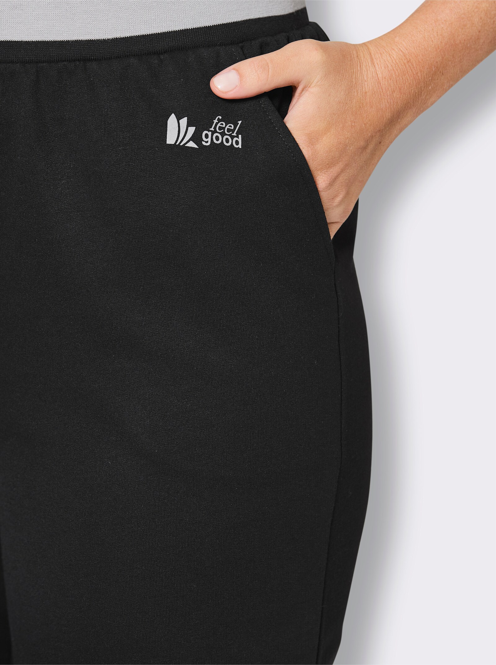 feel good Dehnbund-Hose - schwarz-steingrau