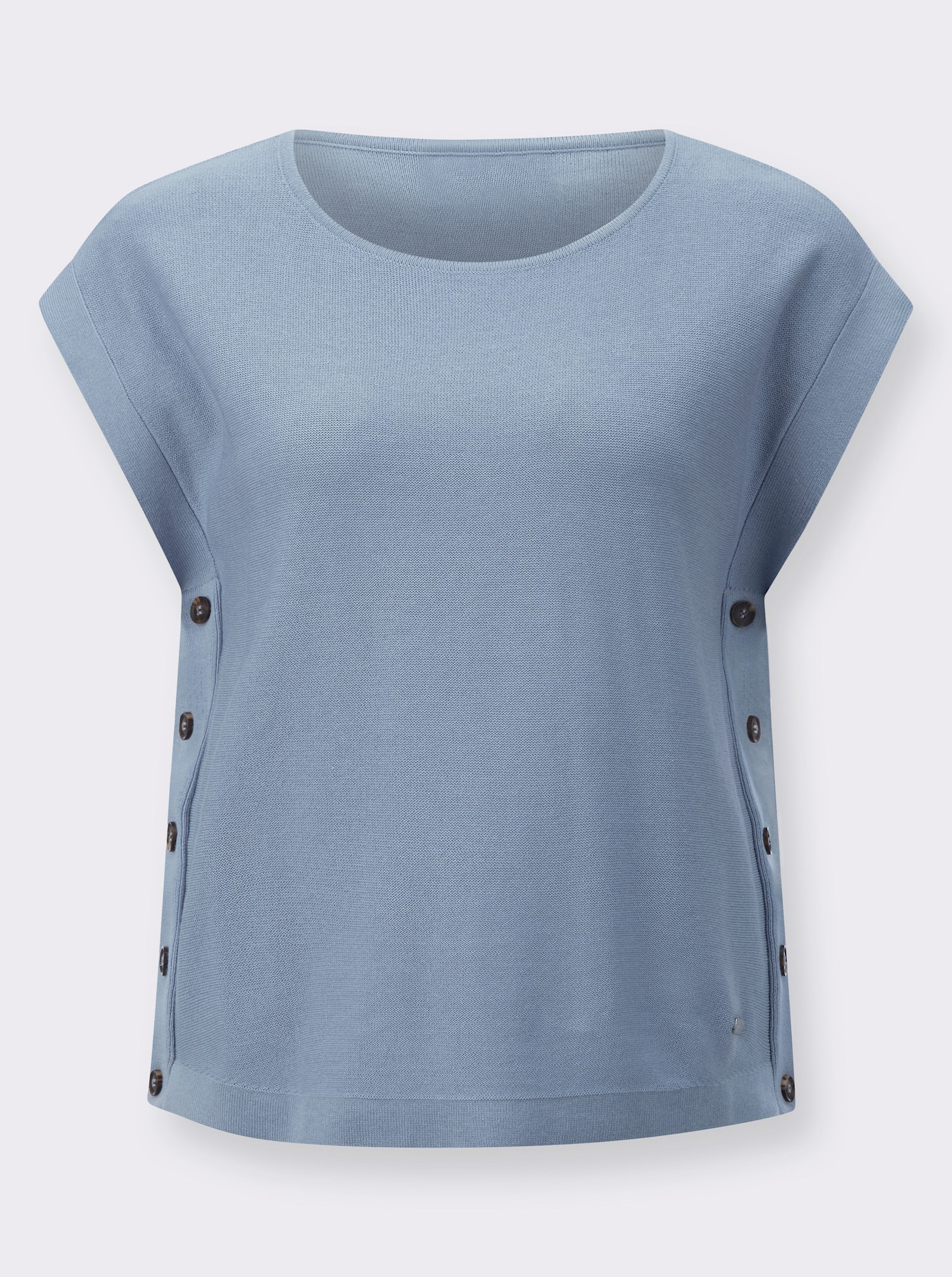 Pullunder mit Zierknöpfen - bleu