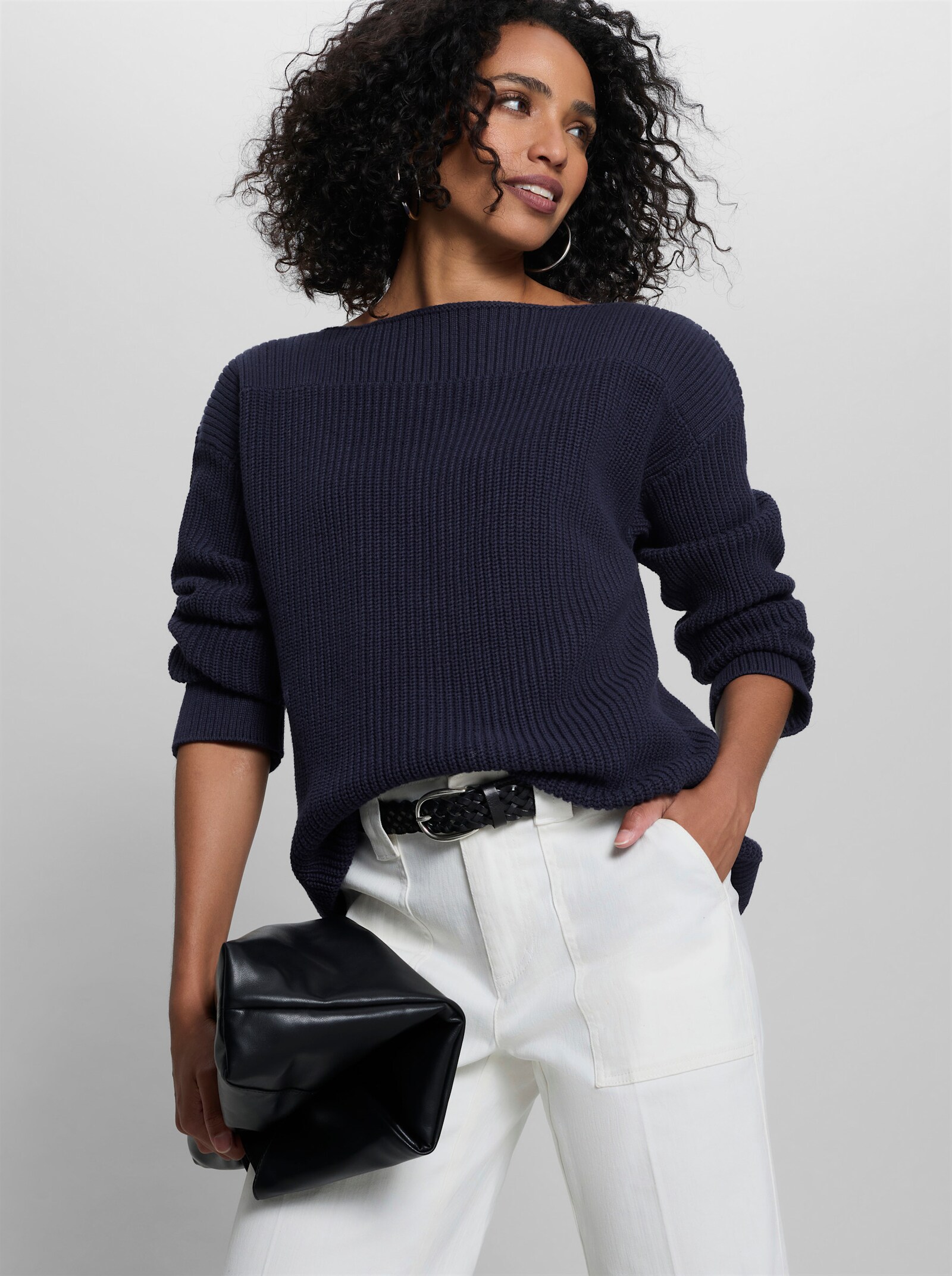 heine Baumwollpullover - marine
