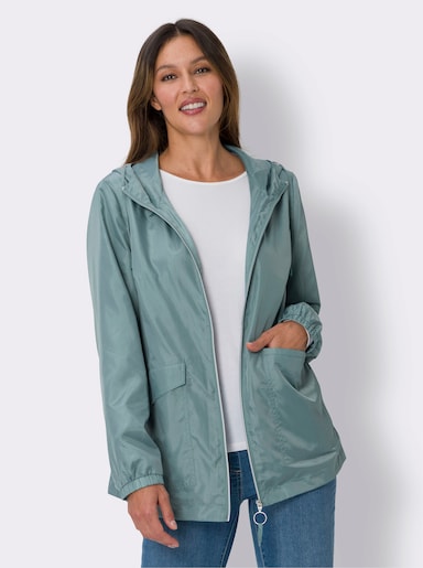 Jacke mit aufgesetzten Taschen, gefüttert - jade