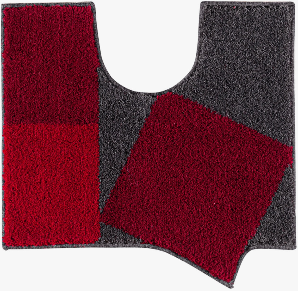 Grund Tapis de bain - rouge-gris