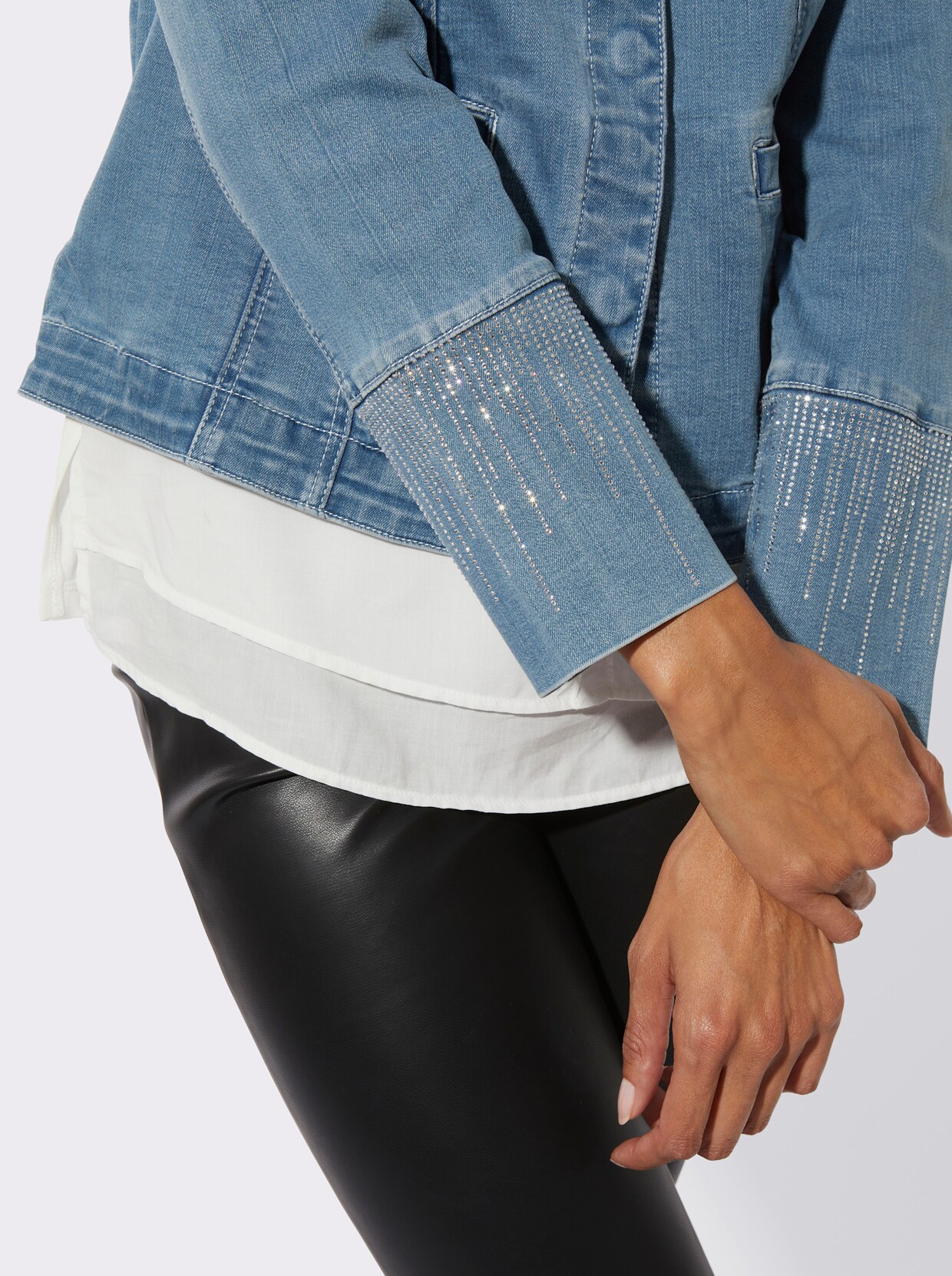 Jeansblazer - blue-bleached