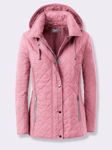 Winterjacke mit Schlingenknopf-Verschluss - altrosa