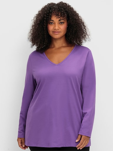 sheego Langarmshirt - lila