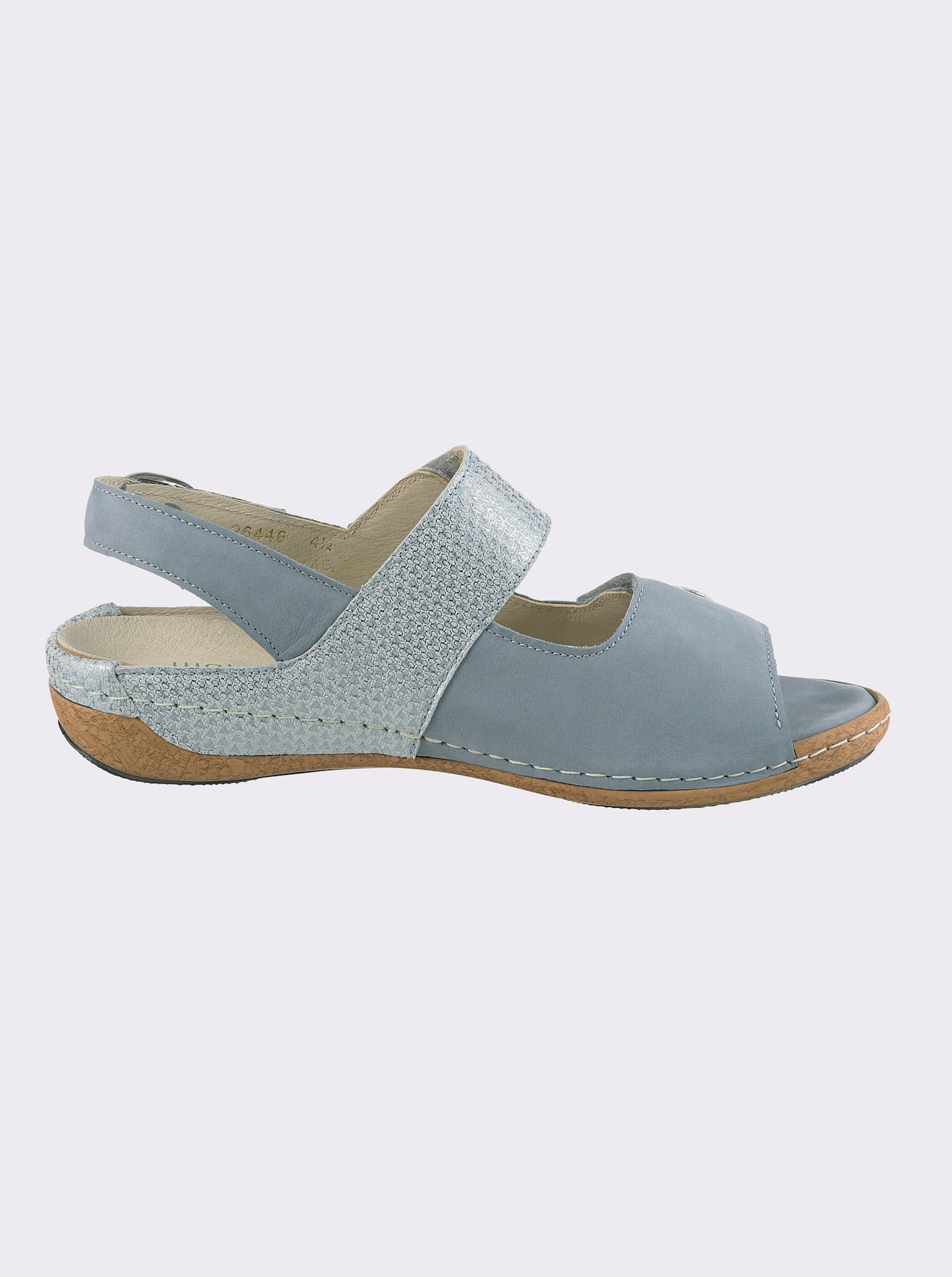 Waldläufer Sandalette mit Luftposter-Laufsohle - bleu
