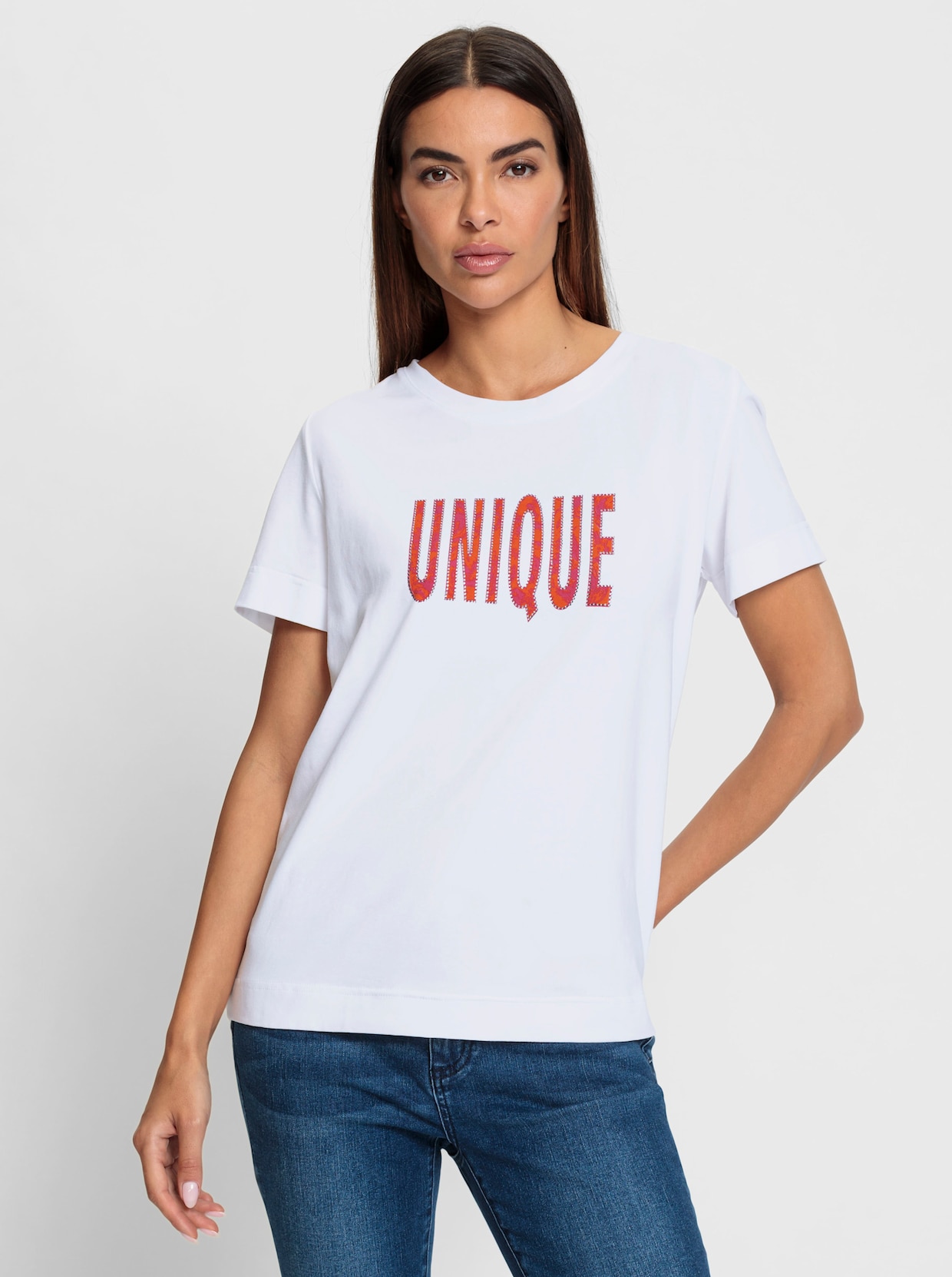 heine Shirt met ronde hals - wit