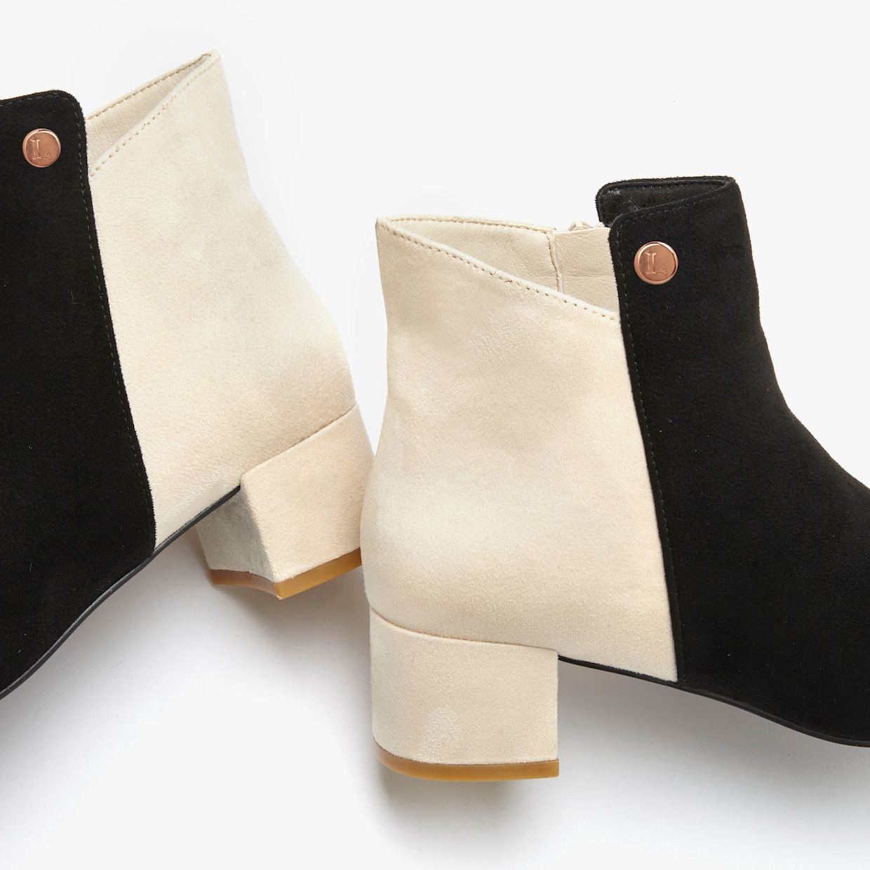 LASCANA Stiefelette - schwarz/creme