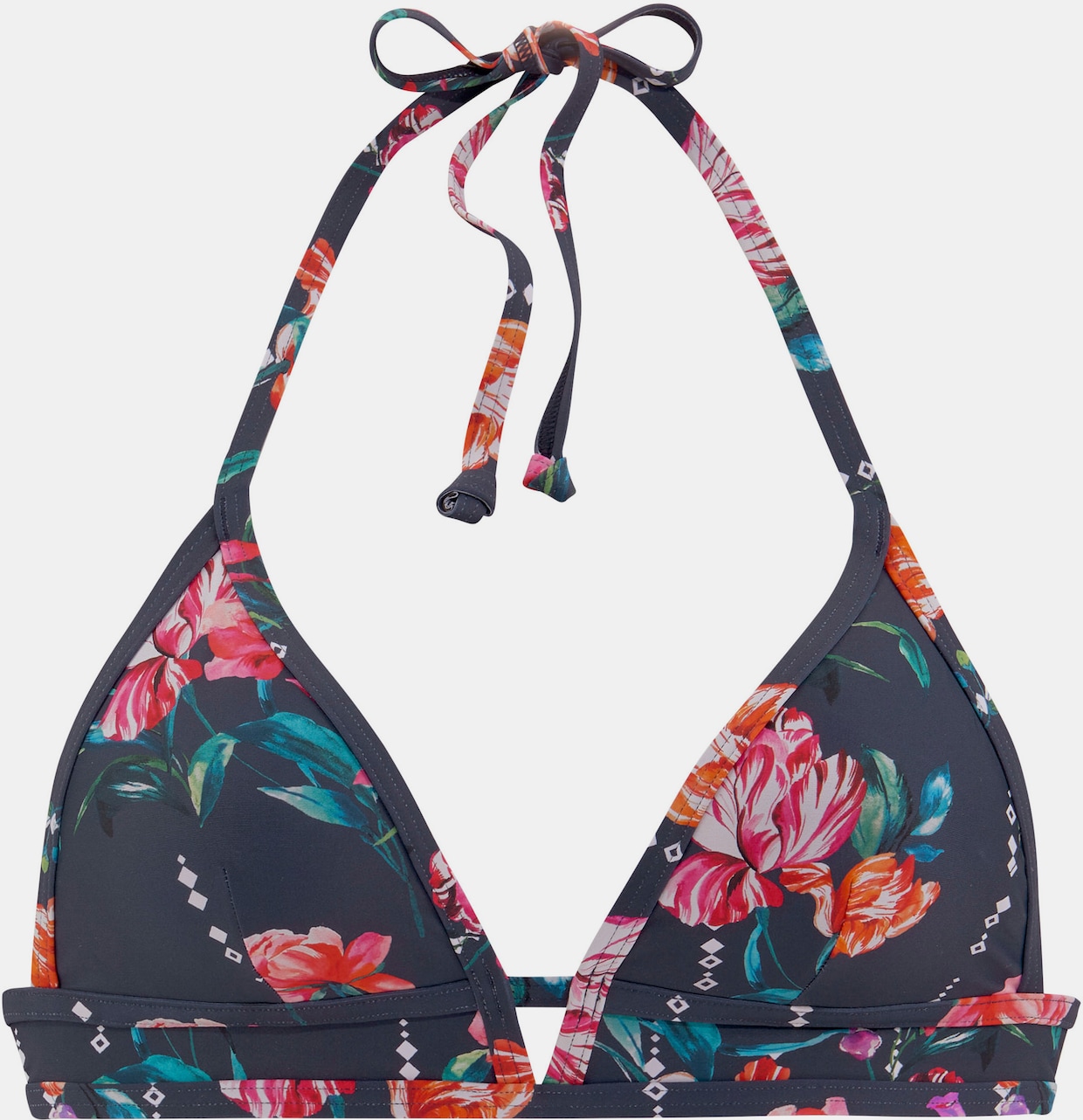 Sunseeker Triangel-Bikini-Top - marine-bedruckt